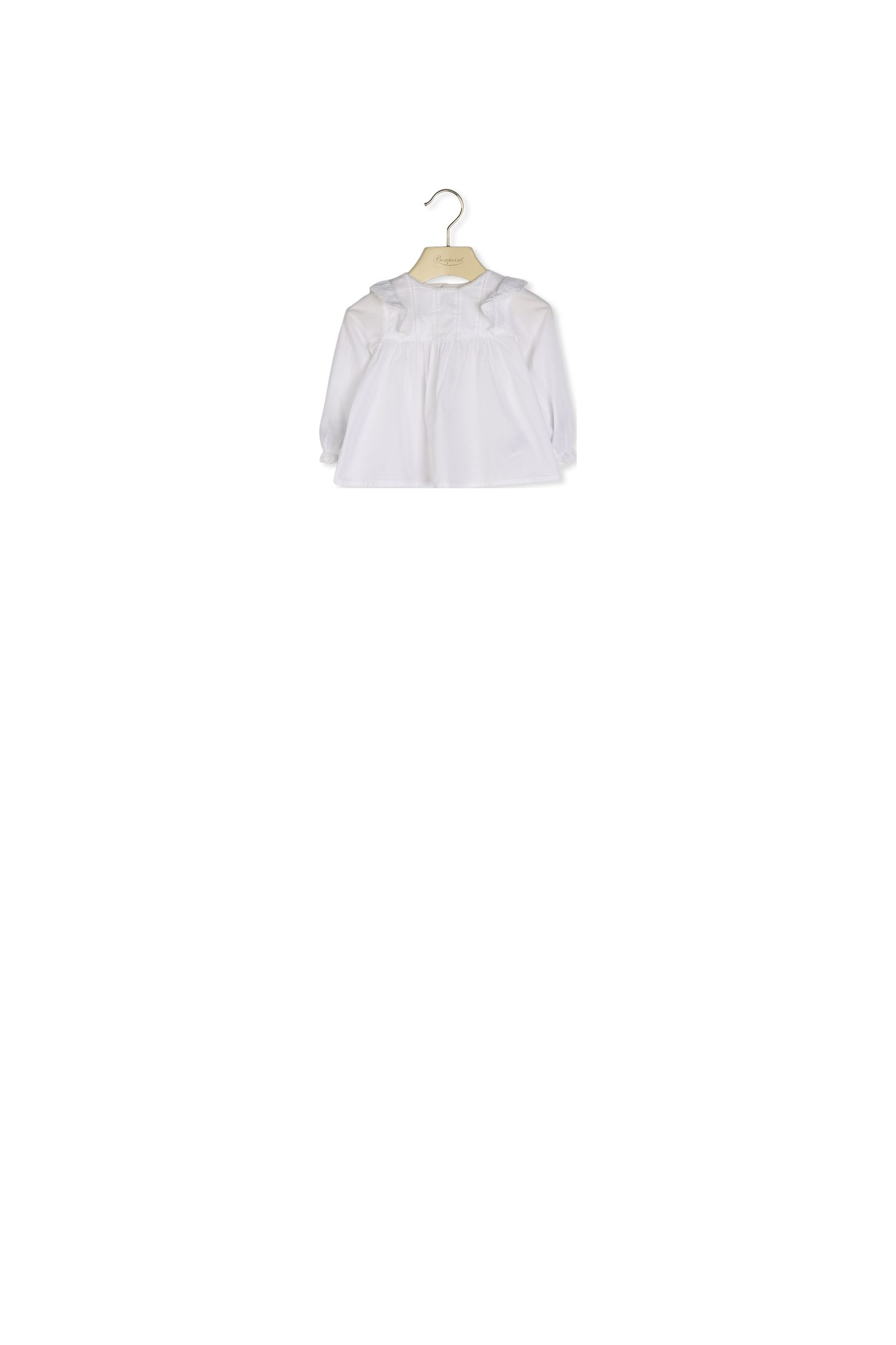 Blouse  en voile de coton avec volants Bonpoint Vintage seconde main photo 2
