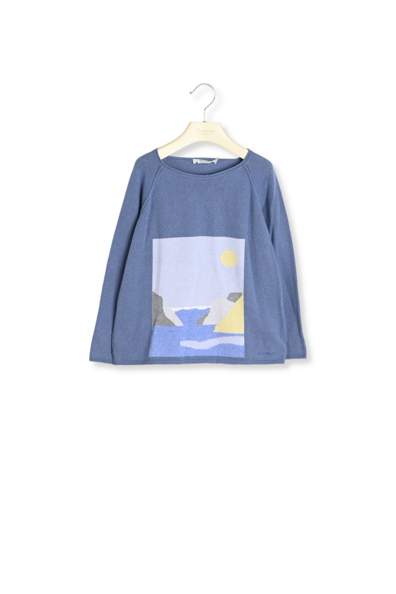 Pull jacquard bord de mer Bonpoint Vintage seconde main photo 2