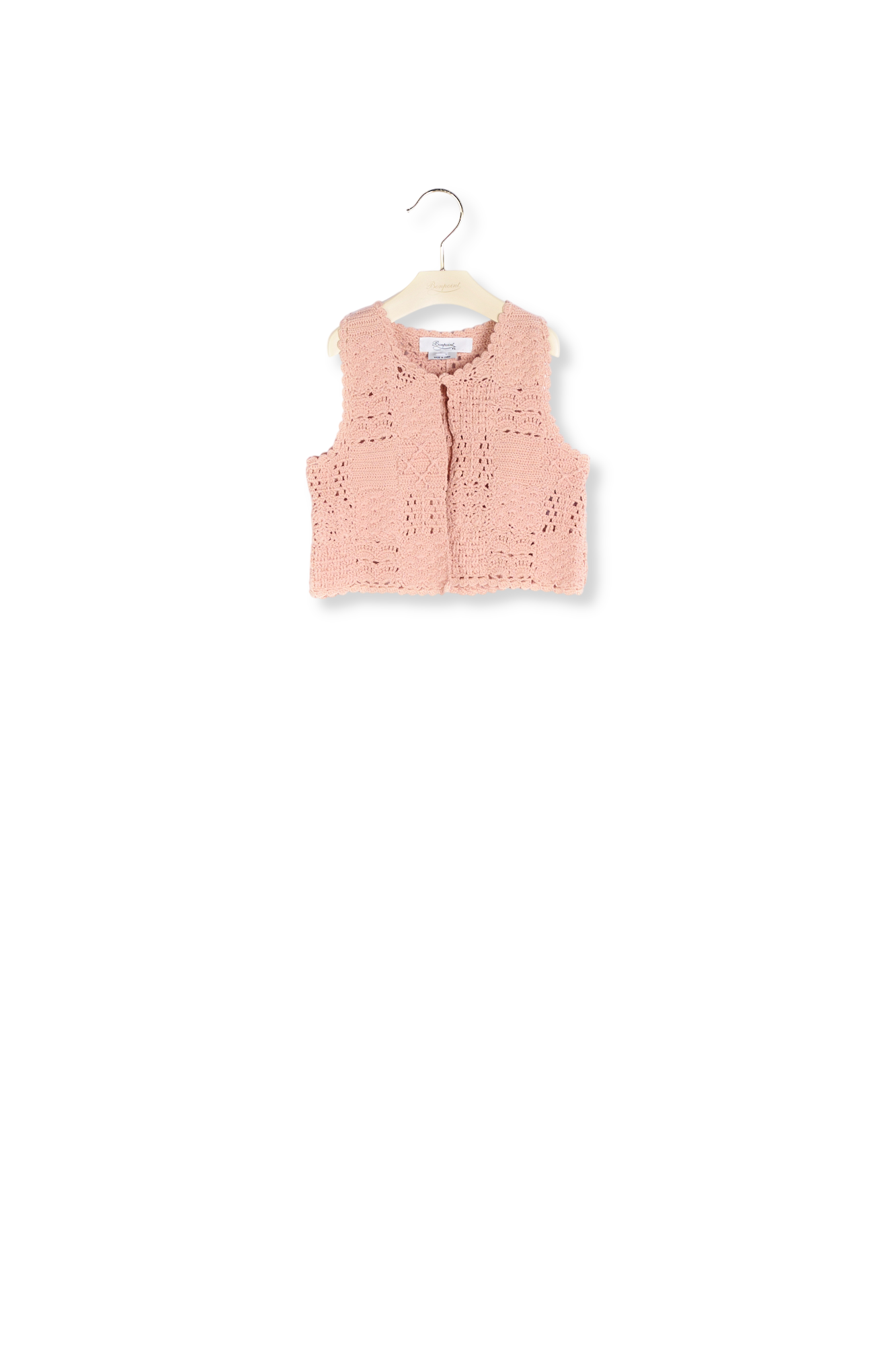 Gilet sans manches en crochet Bonpoint Vintage seconde main photo 2