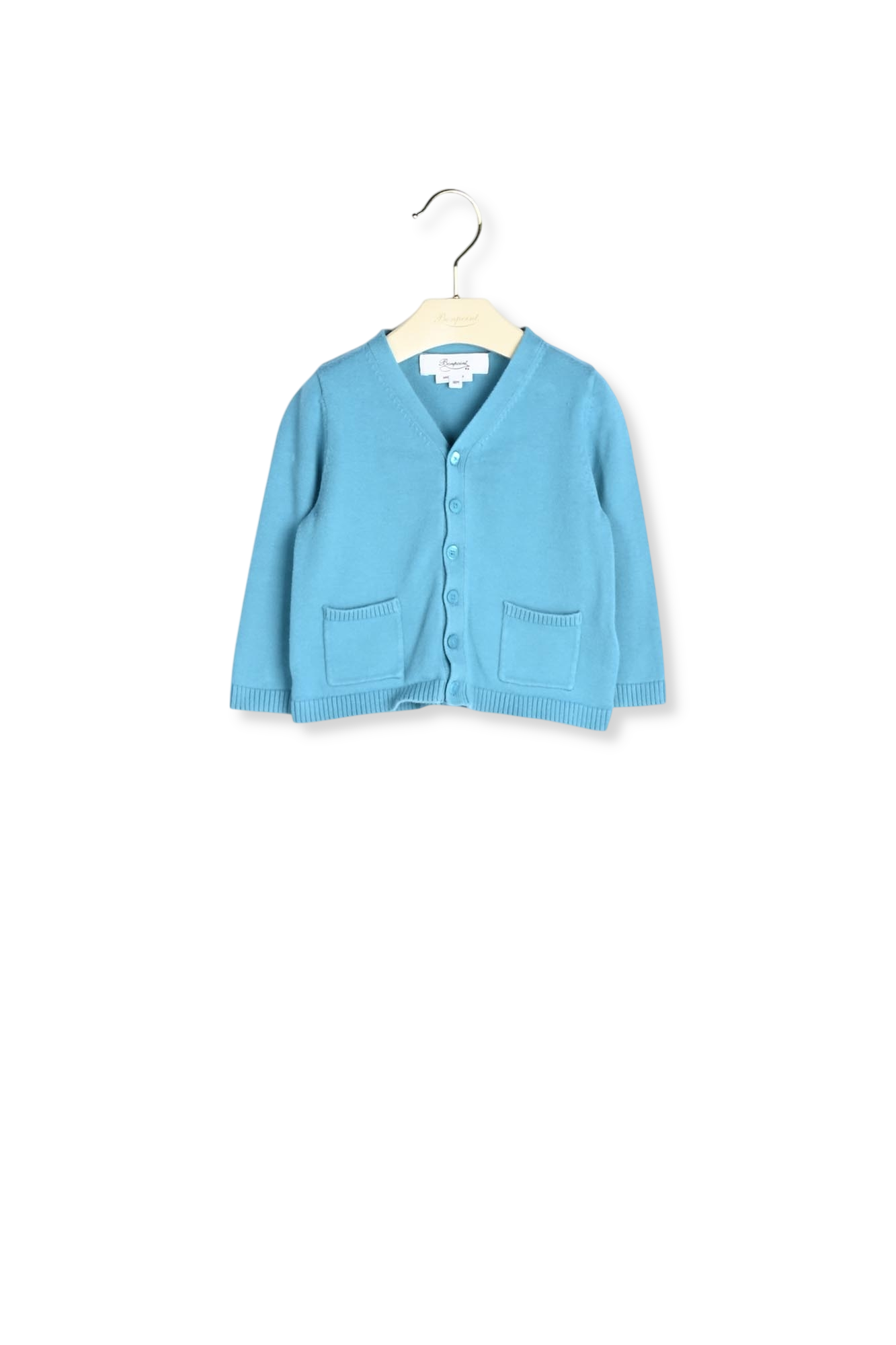 Cardigan col V à poches Bonpoint Vintage seconde main photo 2