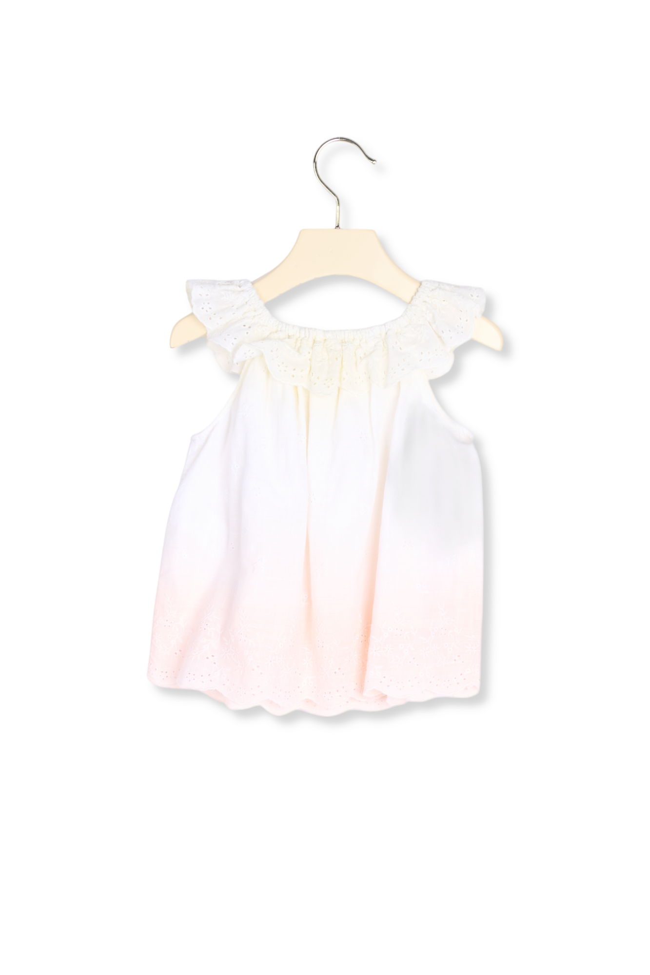 Blouse brodée dip dye Bonpoint Vintage seconde main photo 3