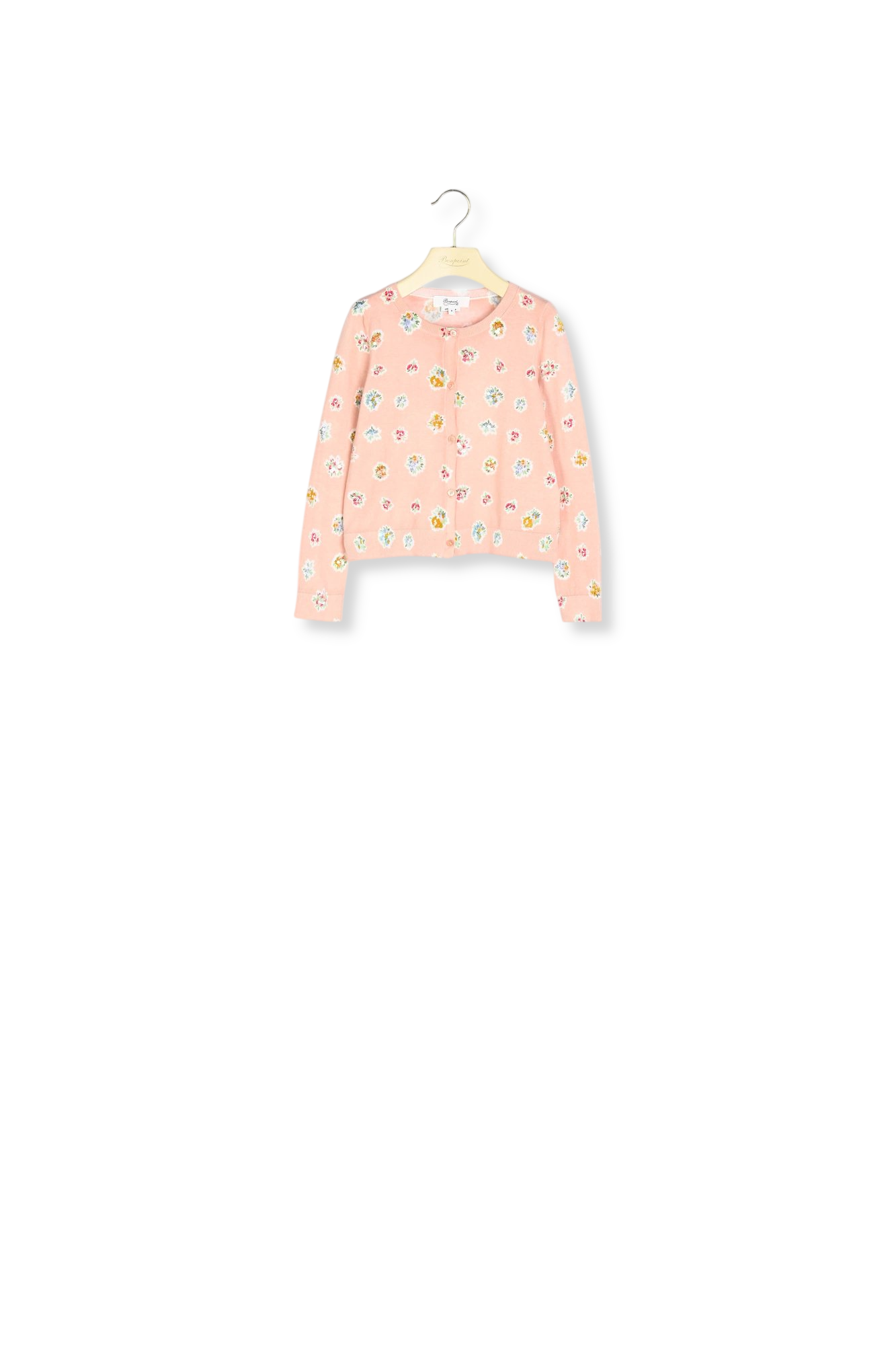 Cardigan en coton imprimé Bonpoint Vintage seconde main photo 2