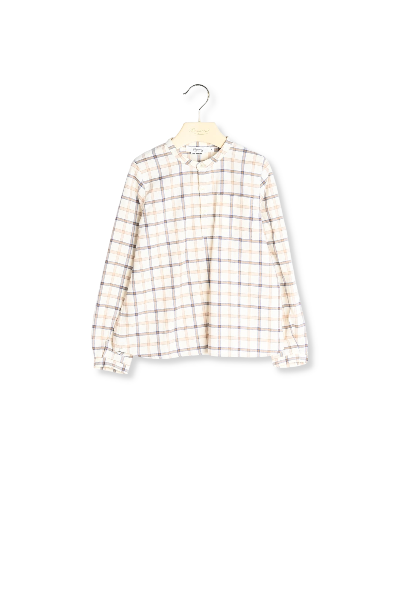 Chemise en twill à carreaux Bonpoint Vintage seconde main photo 2