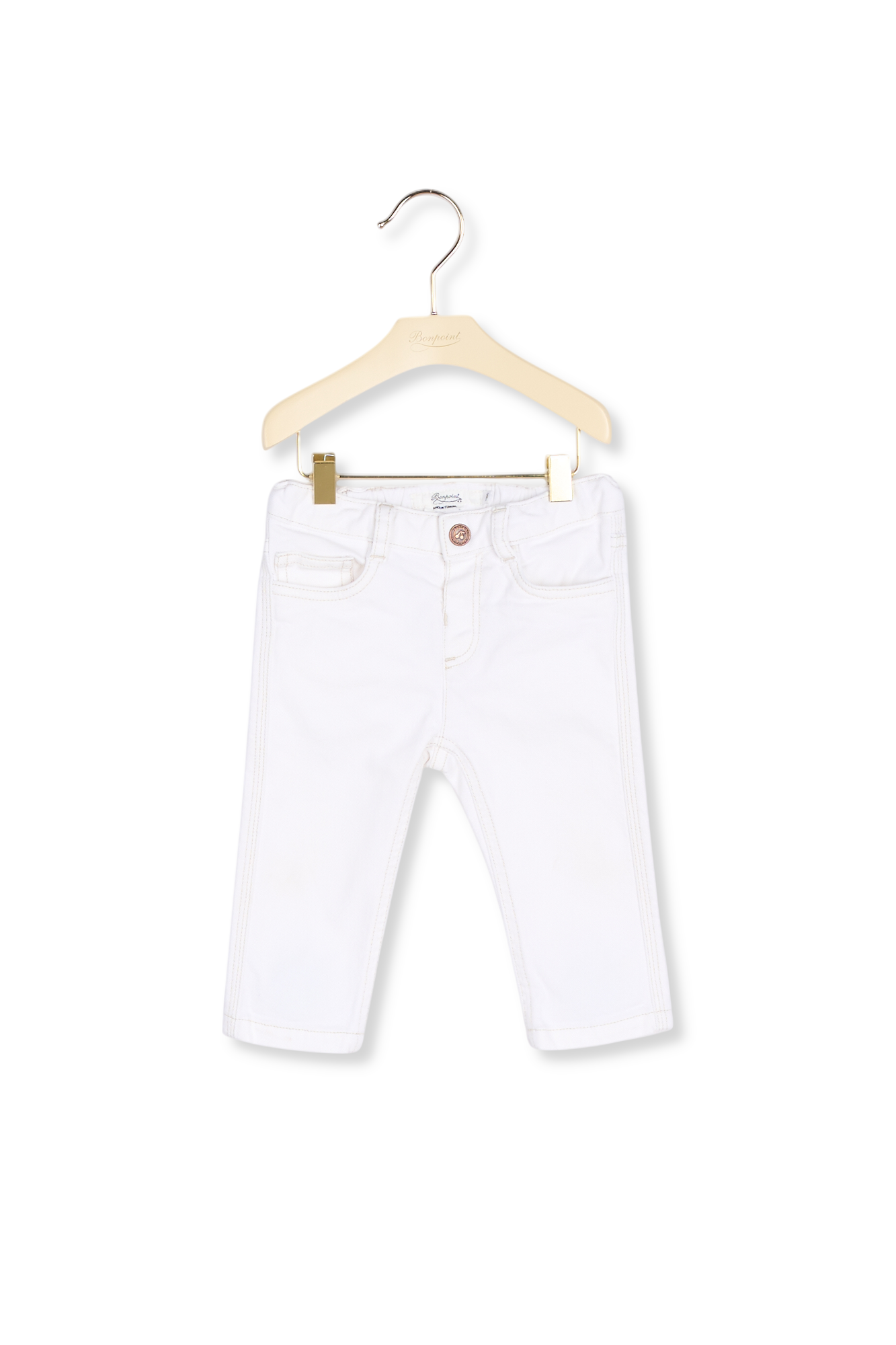 Pantalon en denim bio Bonpoint Vintage seconde main photo 2