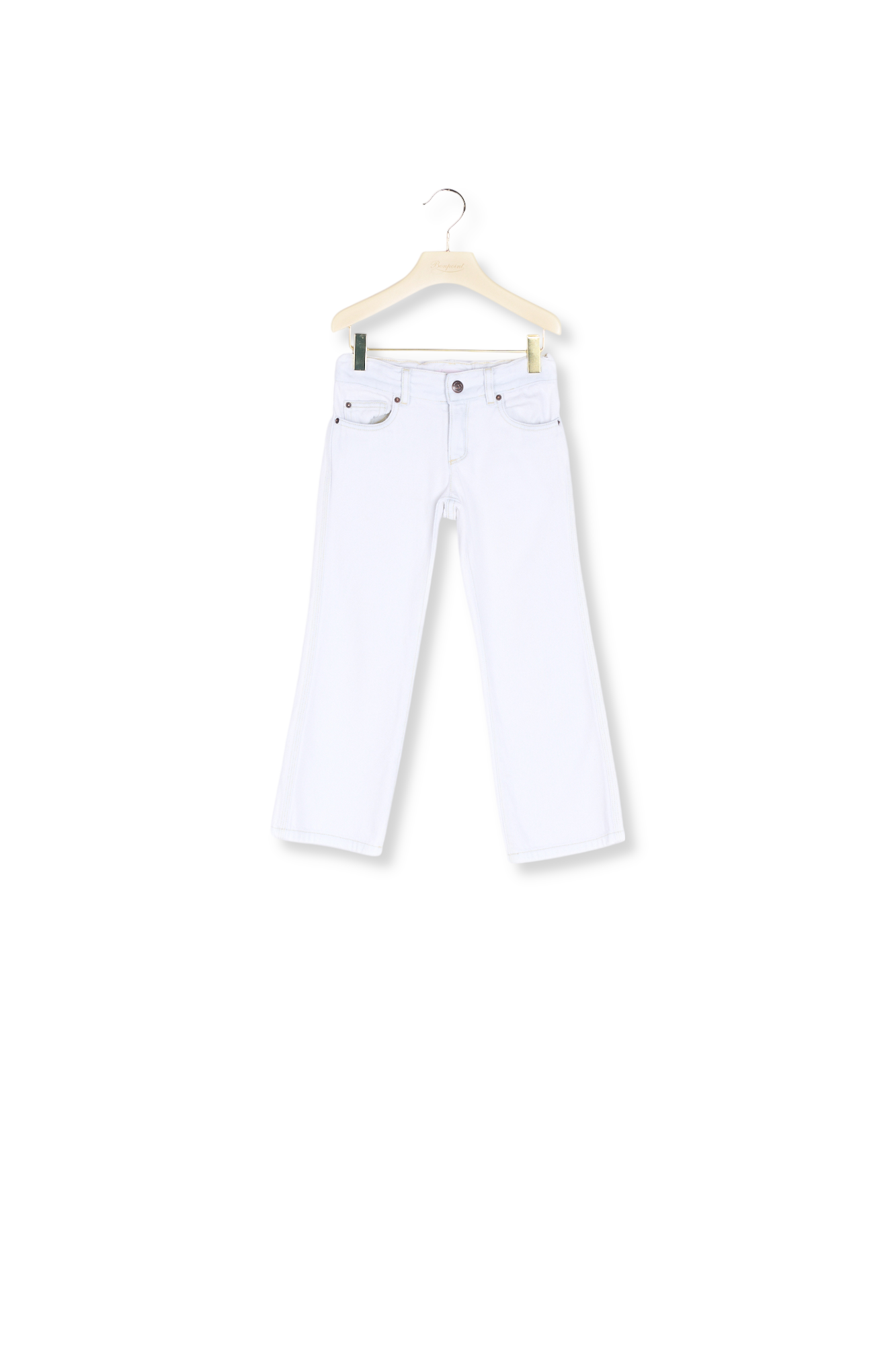 Jean en denim de coton bio Bonpoint Vintage seconde main photo 2
