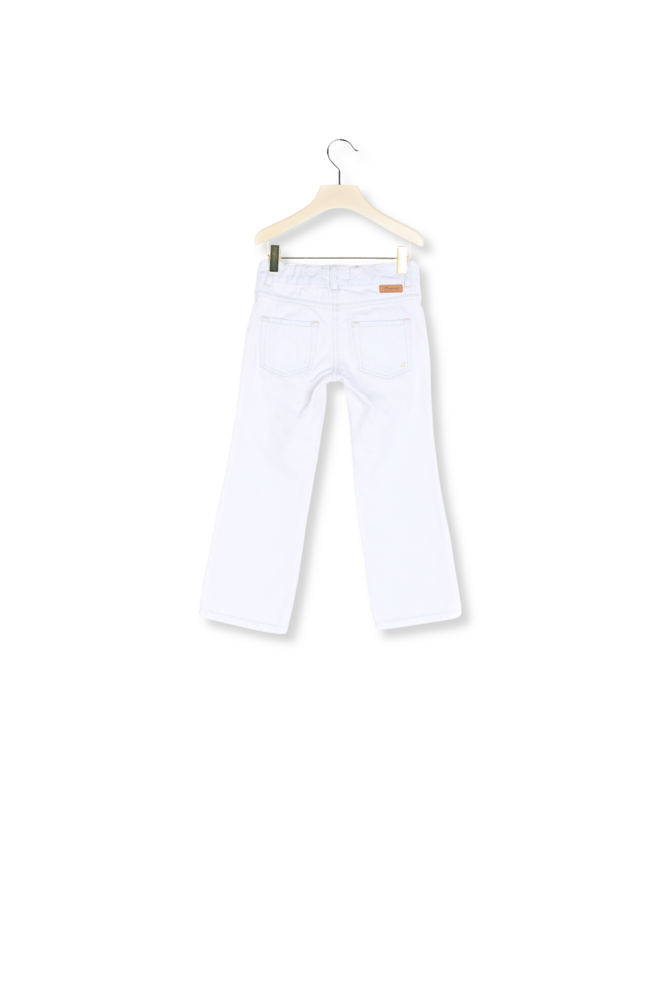 Jean en denim de coton bio Bonpoint Vintage seconde main photo 3