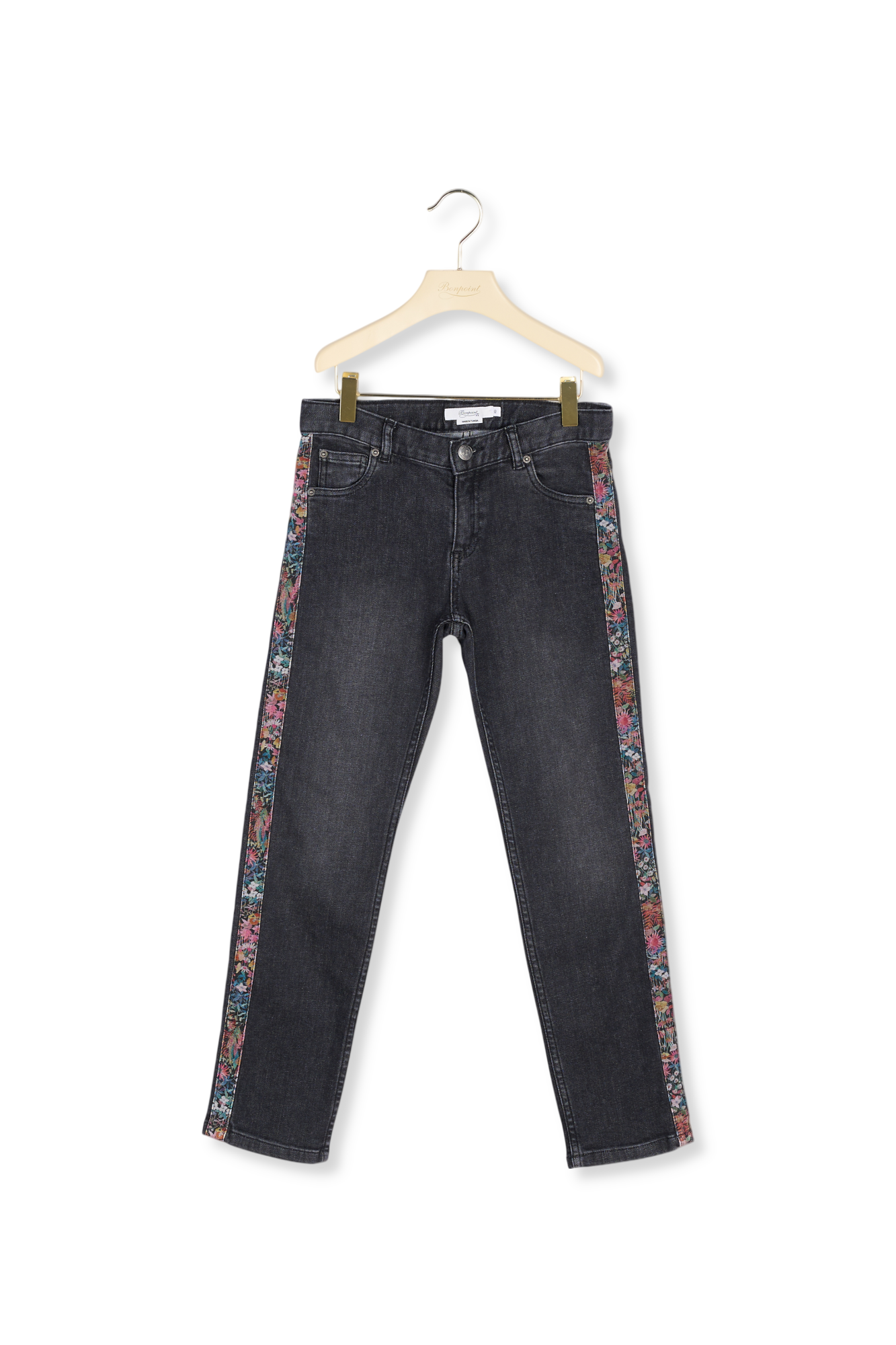 Pantalon denim et tissu Liberty Bonpoint Vintage seconde main photo 2