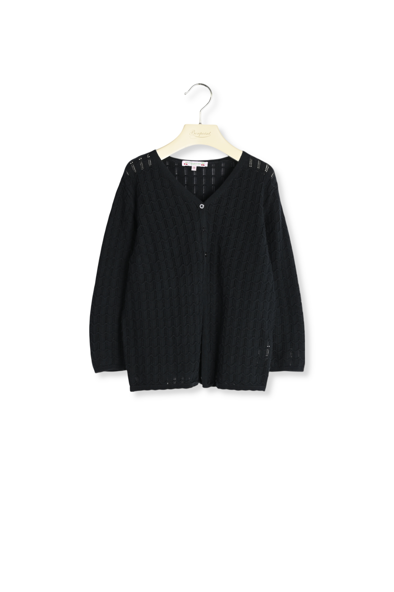 Cardigan coton ajouré Bonpoint Vintage seconde main photo 1