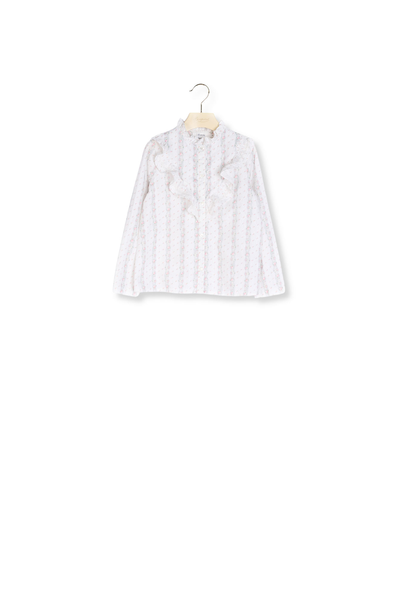 Chemise en popeline brodée Bonpoint Vintage seconde main photo 2