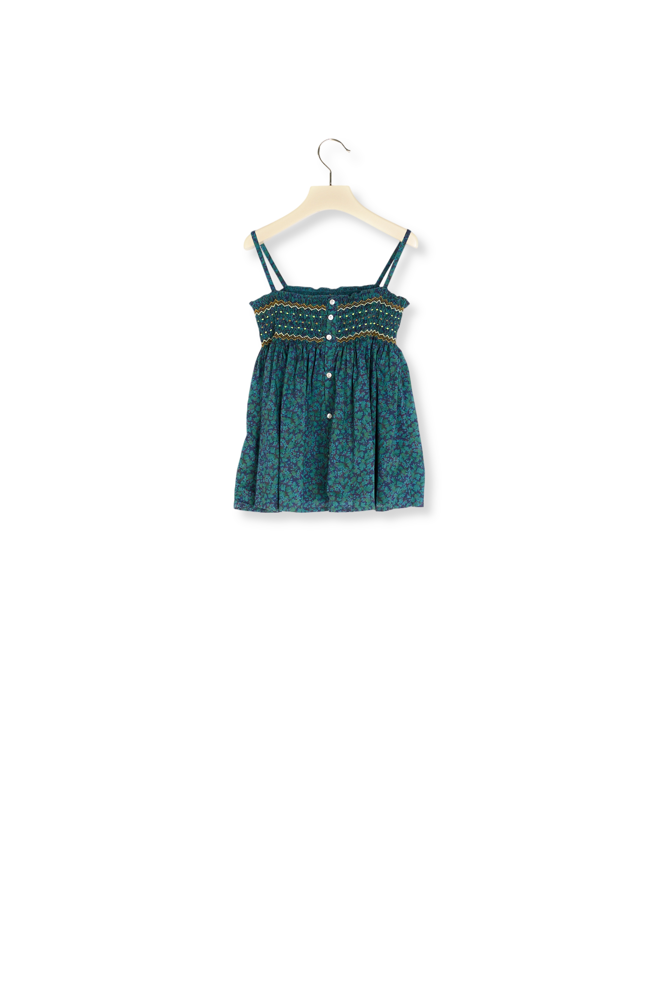 Blouse en coton Liberty surteint Bonpoint Vintage seconde main photo 3