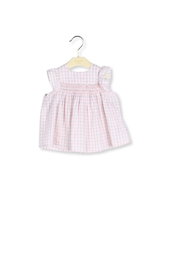 Blouse en coton et lin Bonpoint Vintage seconde main photo 2