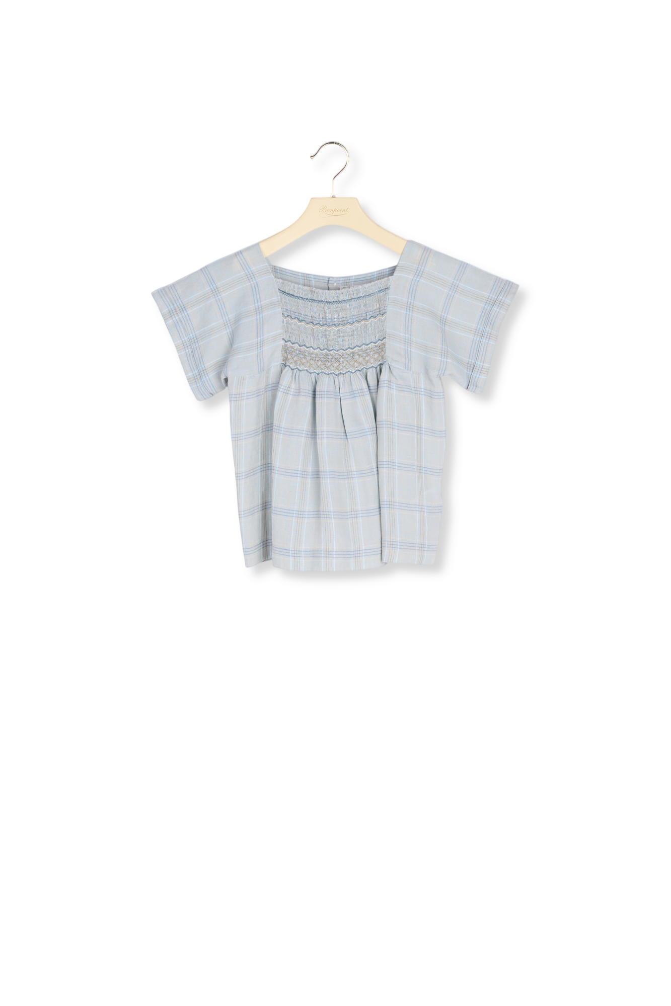Blouse à smocks brodés Bonpoint Vintage seconde main photo 2