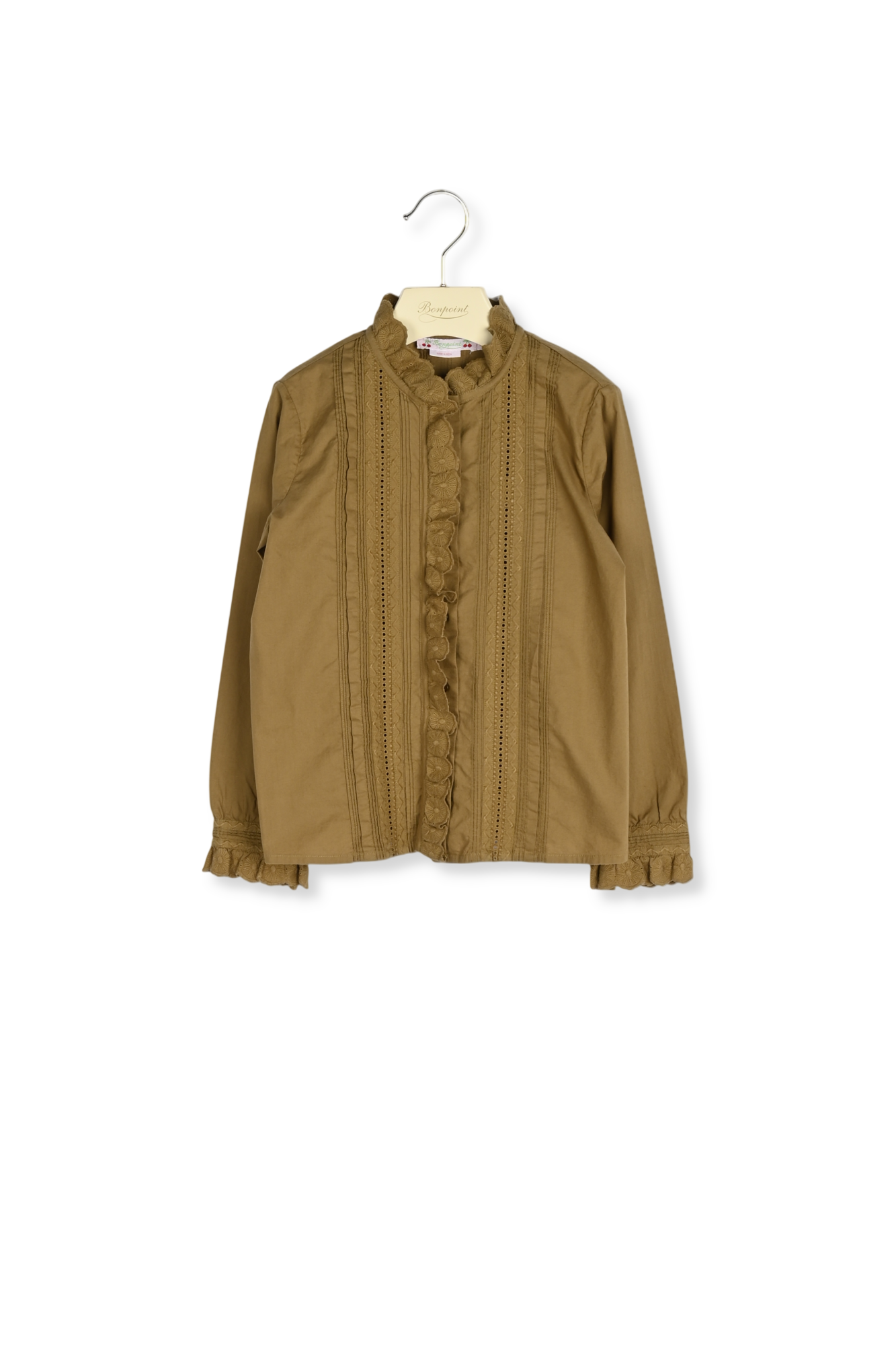 Blouse plissée et brodée Bonpoint Vintage seconde main photo 2