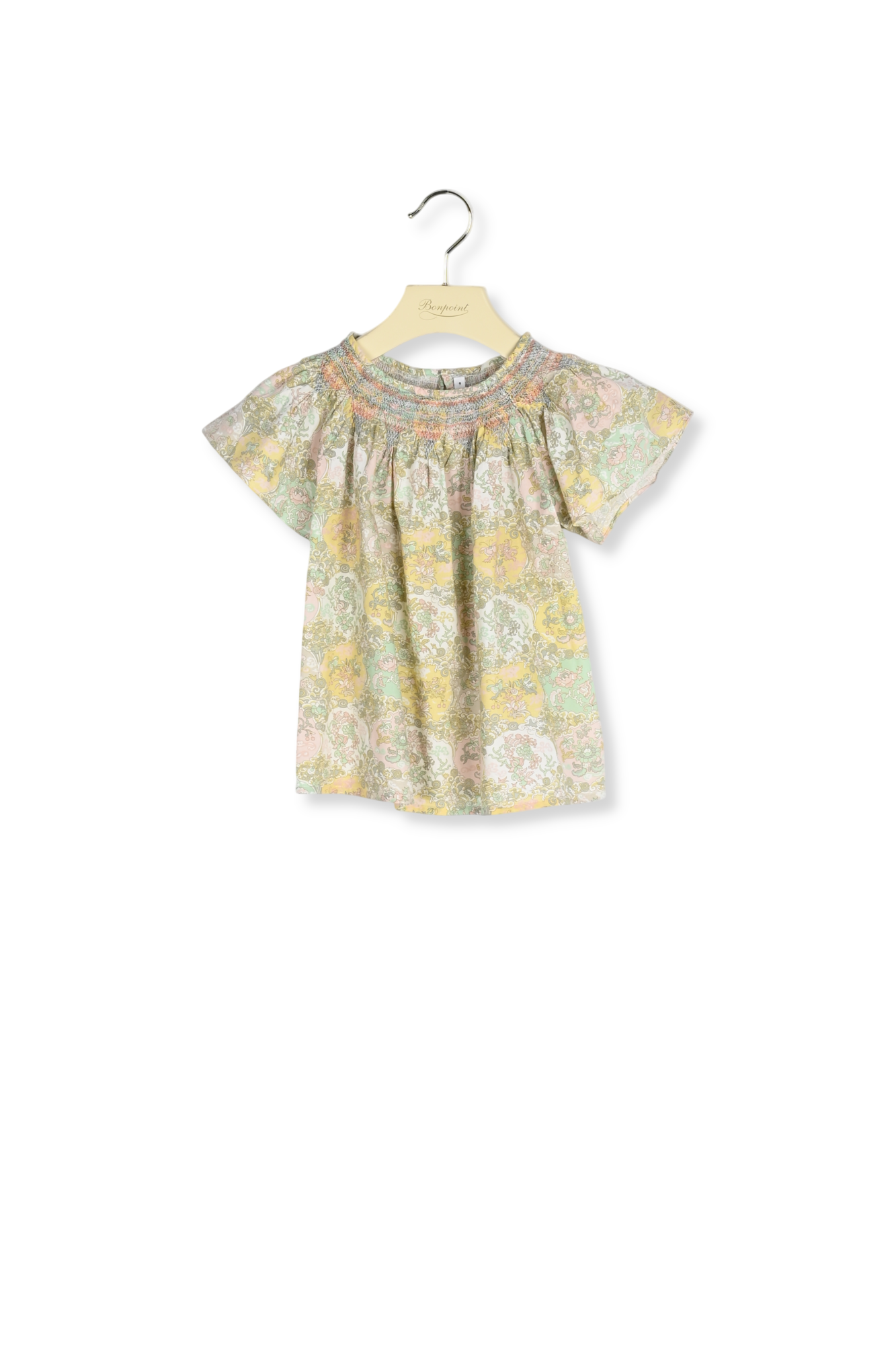 Blouse smockée tissu Liberty exclusif Bonpoint Vintage seconde main photo 2
