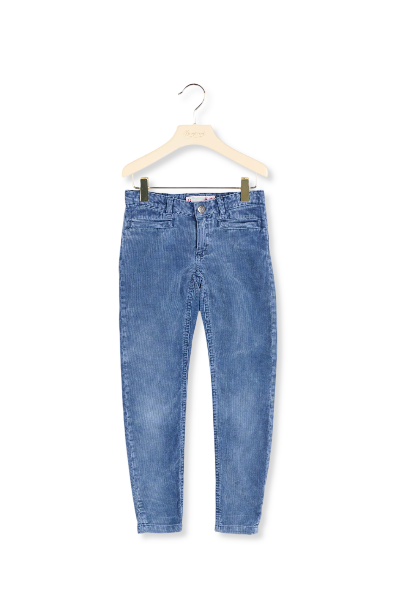Pantalon slim en velours milleraies Bonpoint Vintage seconde main photo 2