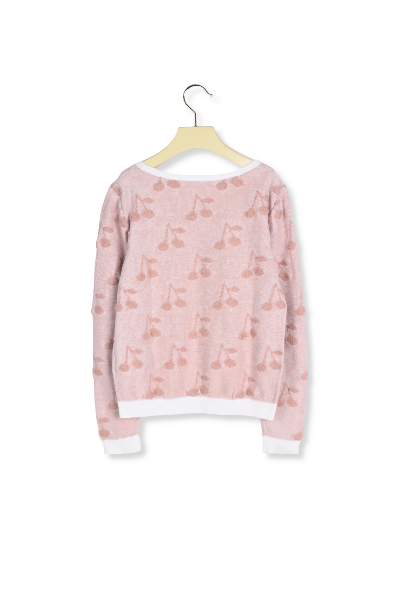 Pull à jacquard cerises Bonpoint Vintage seconde main photo 3
