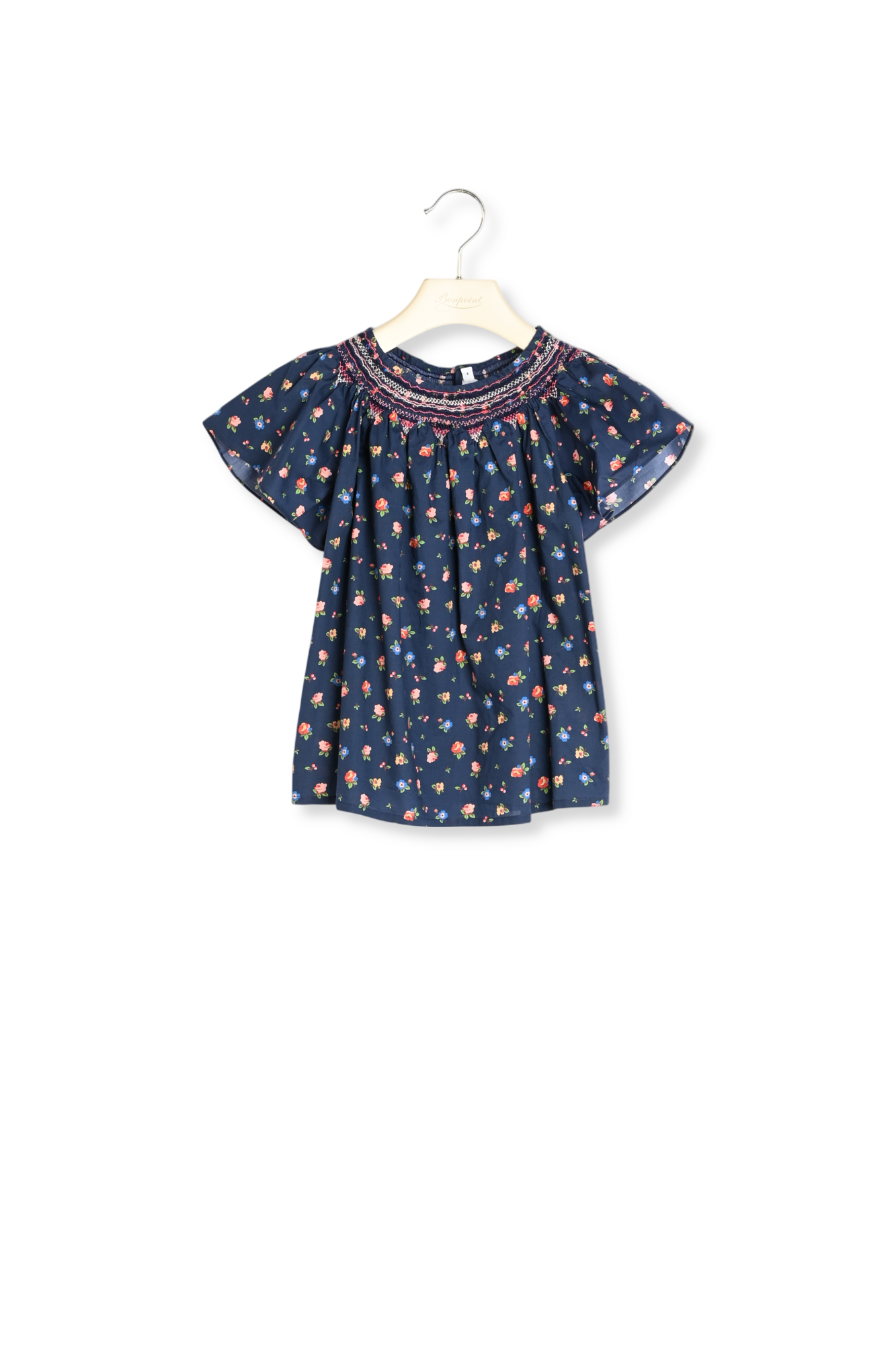 Blouse smockée tissu Liberty exclusif Bonpoint Vintage seconde main photo 2