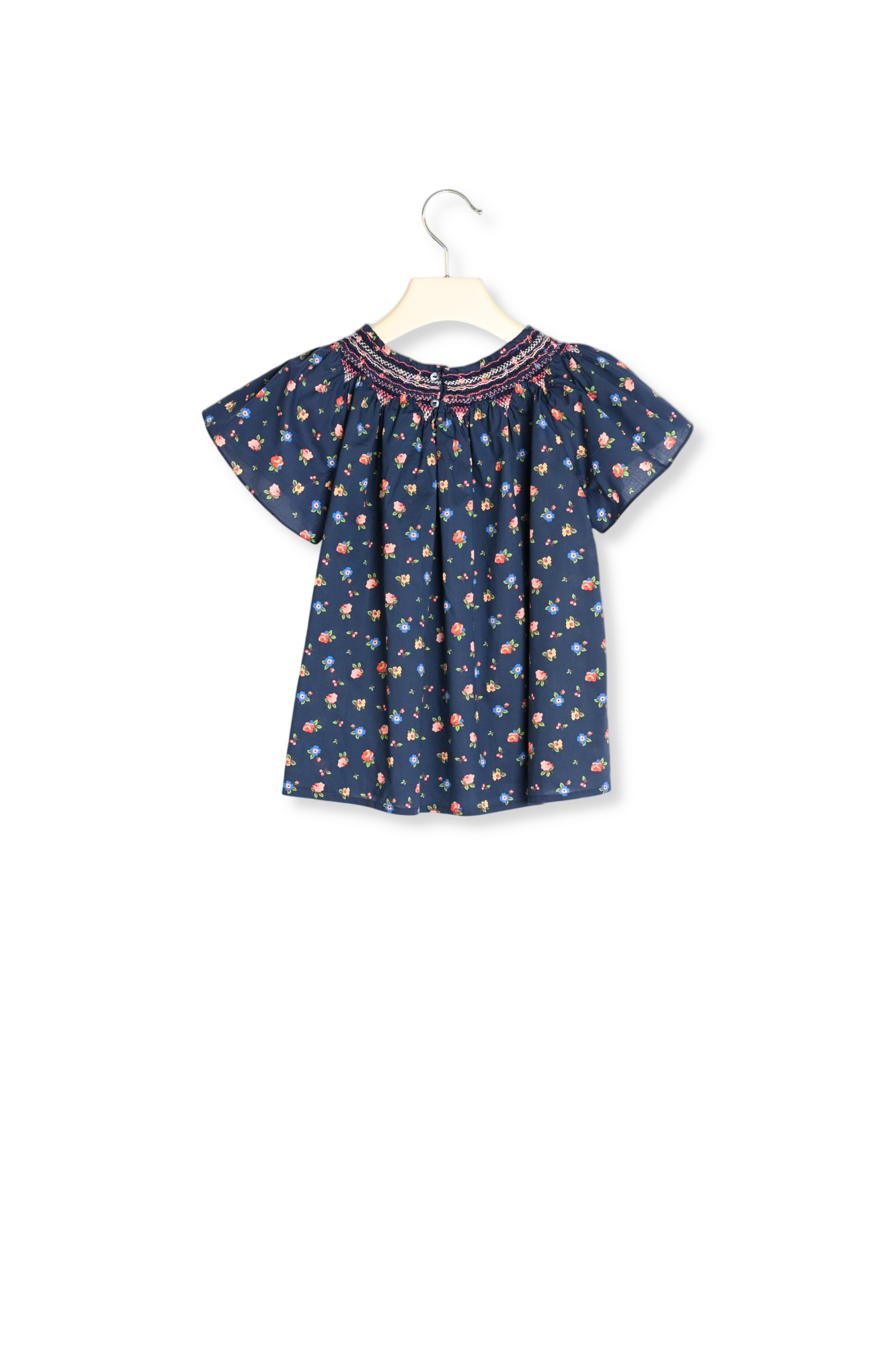 Blouse smockée tissu Liberty exclusif Bonpoint Vintage seconde main photo 3