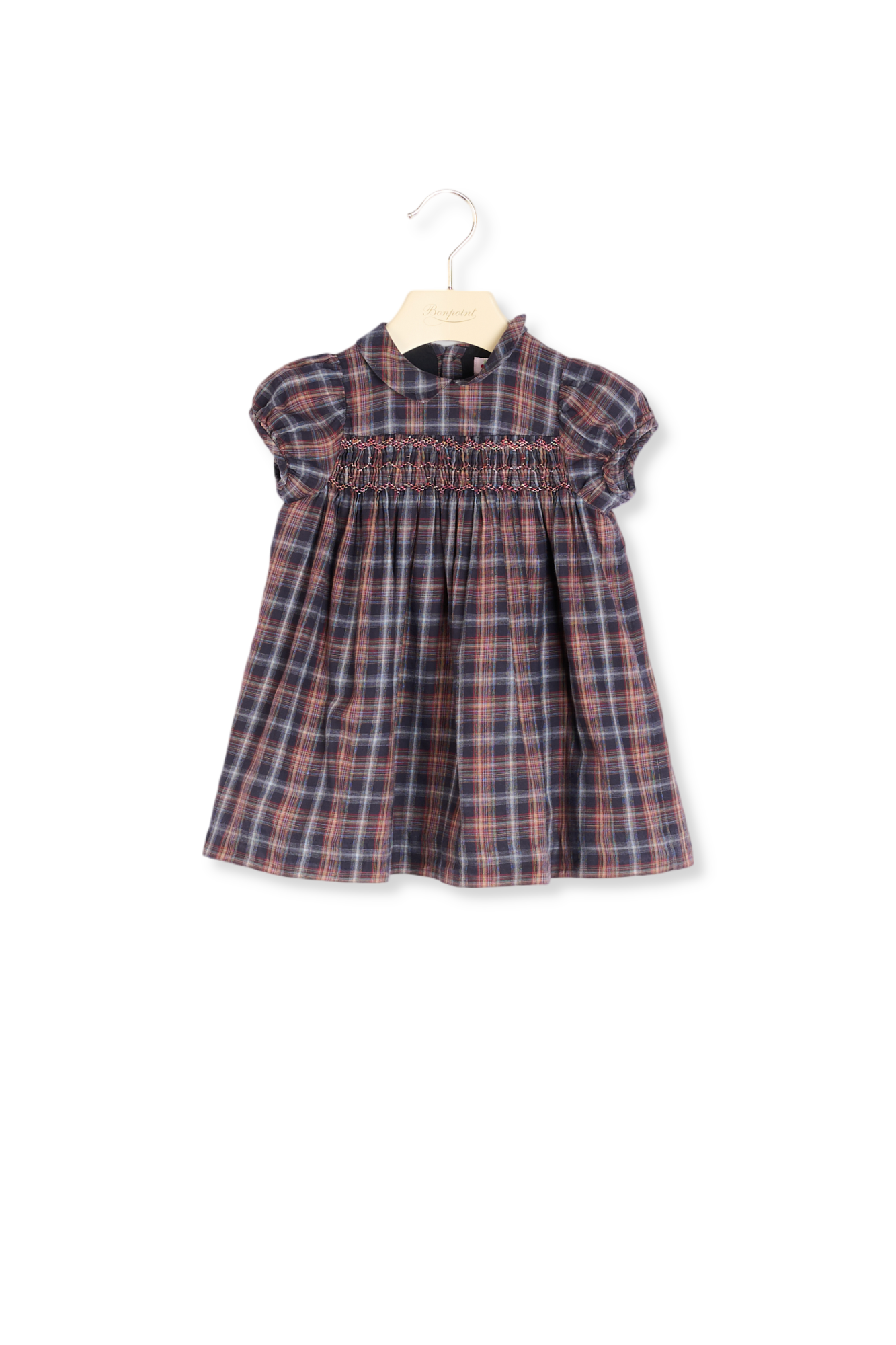 Robe smockée en coton émerisé Bonpoint Vintage seconde main photo 2