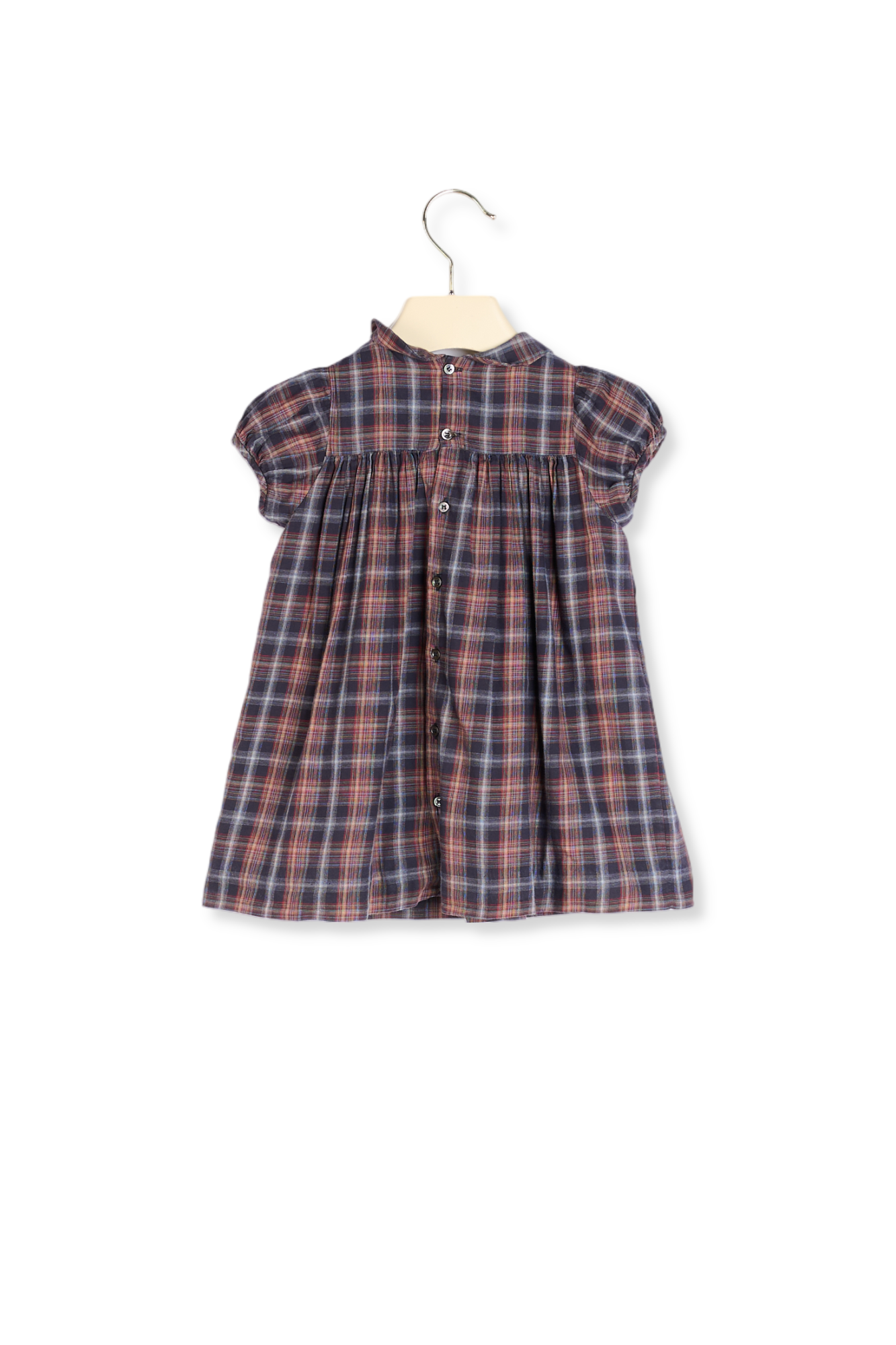 Robe smockée en coton émerisé Bonpoint Vintage seconde main photo 3