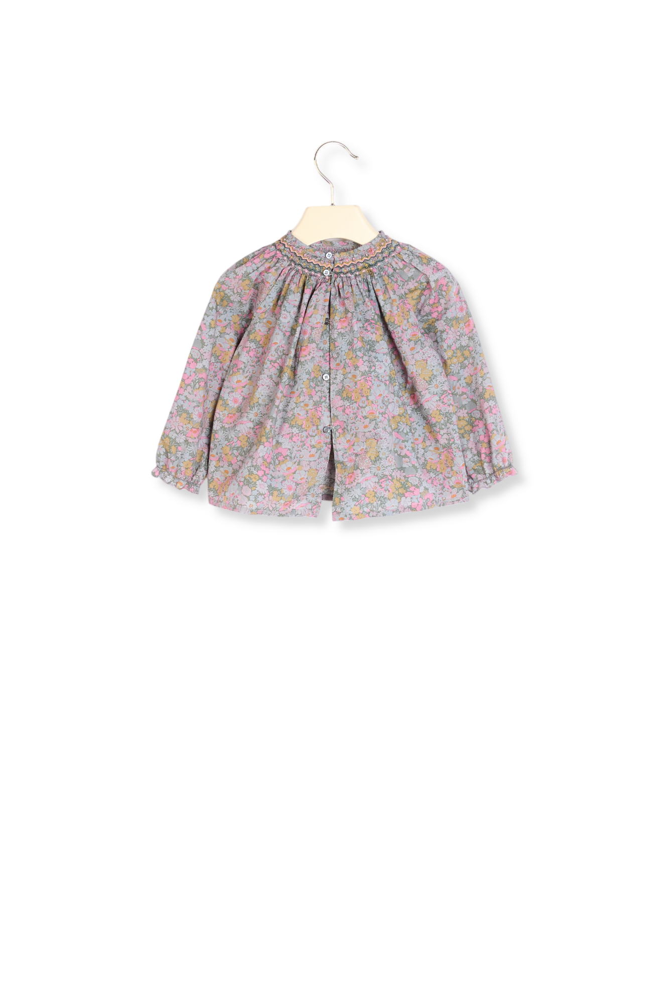 Blouse smockée Griotte Bonpoint Vintage seconde main photo 3