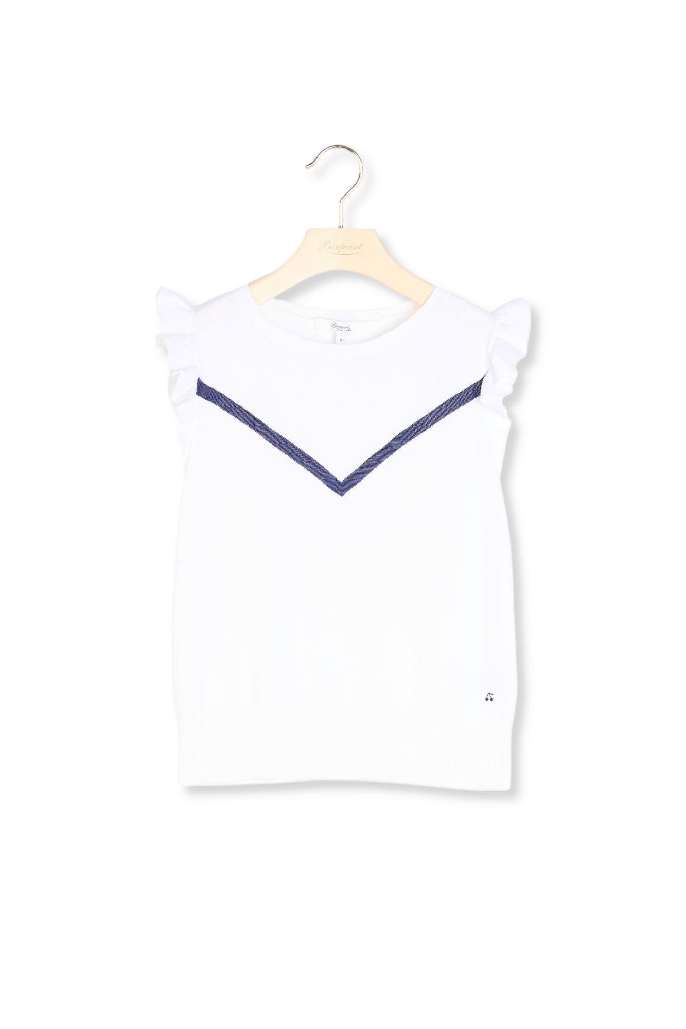 Pull en coton avec volants Bonpoint Vintage seconde main photo 2