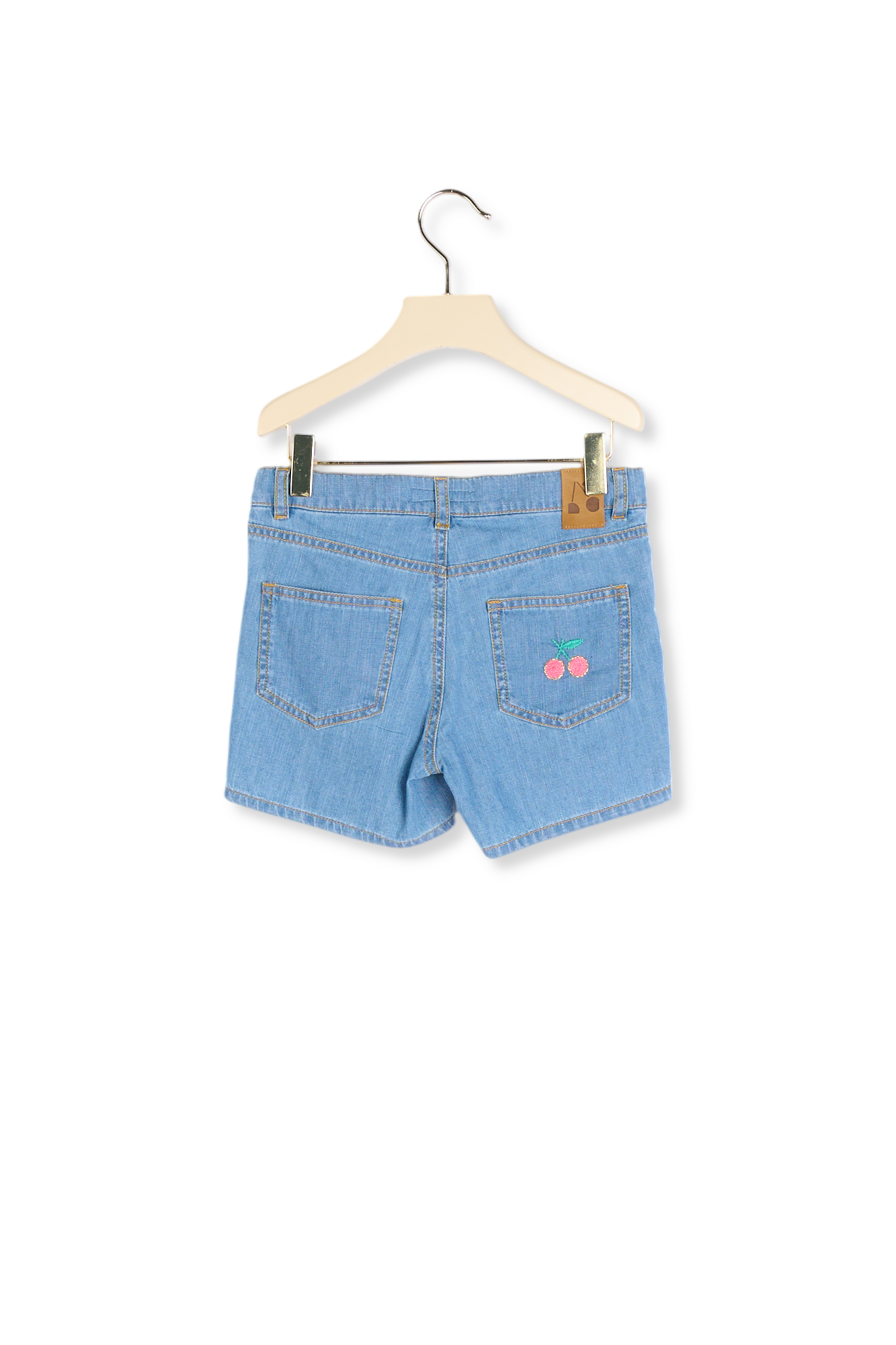 Short en denim rebrodé Bonpoint Vintage seconde main photo 3