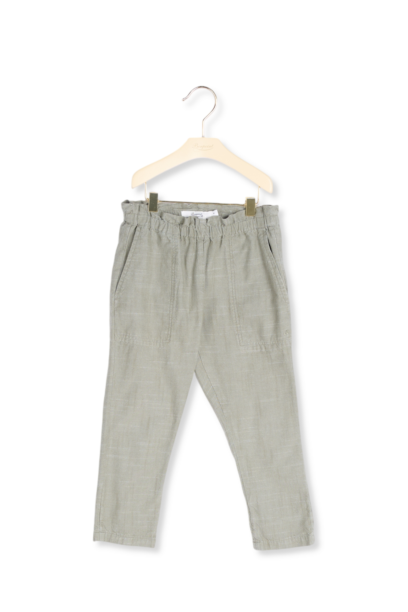 Pantalon en coton chambray Bonpoint Vintage seconde main photo 2