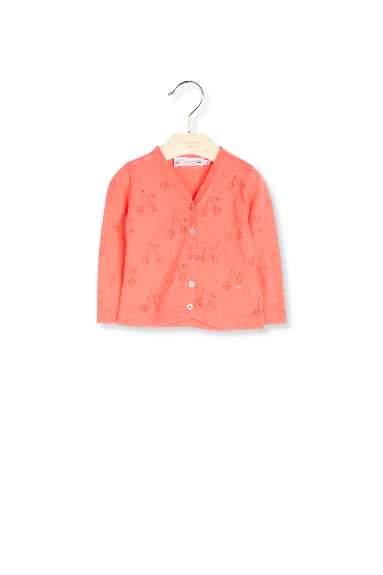 Photo produit Cardigan avec cerises ajourées numéro 1