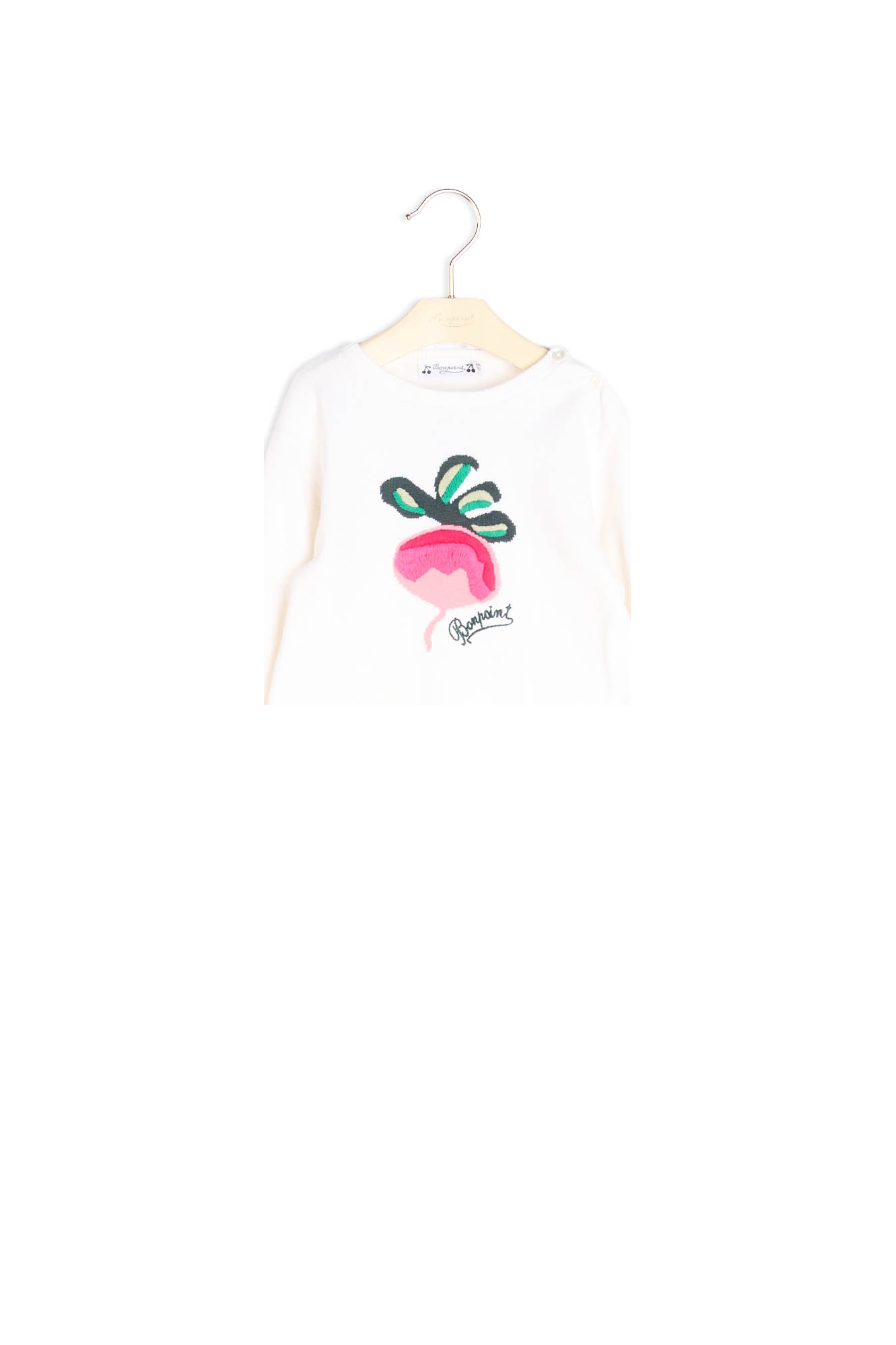 Pull à motif radis Bonpoint Vintage seconde main photo 2