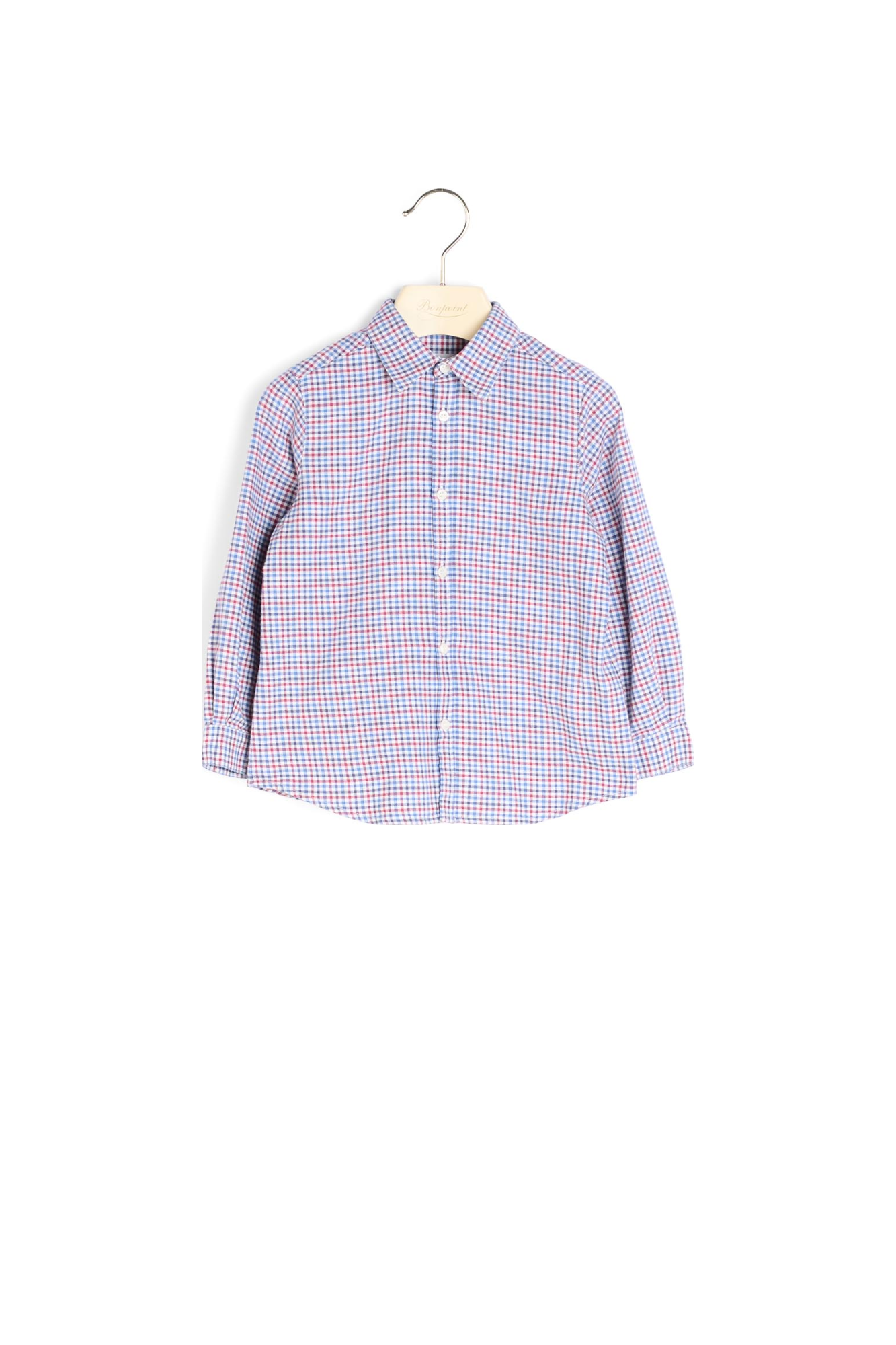 Chemise en twill carreaux Bonpoint Vintage seconde main photo 2