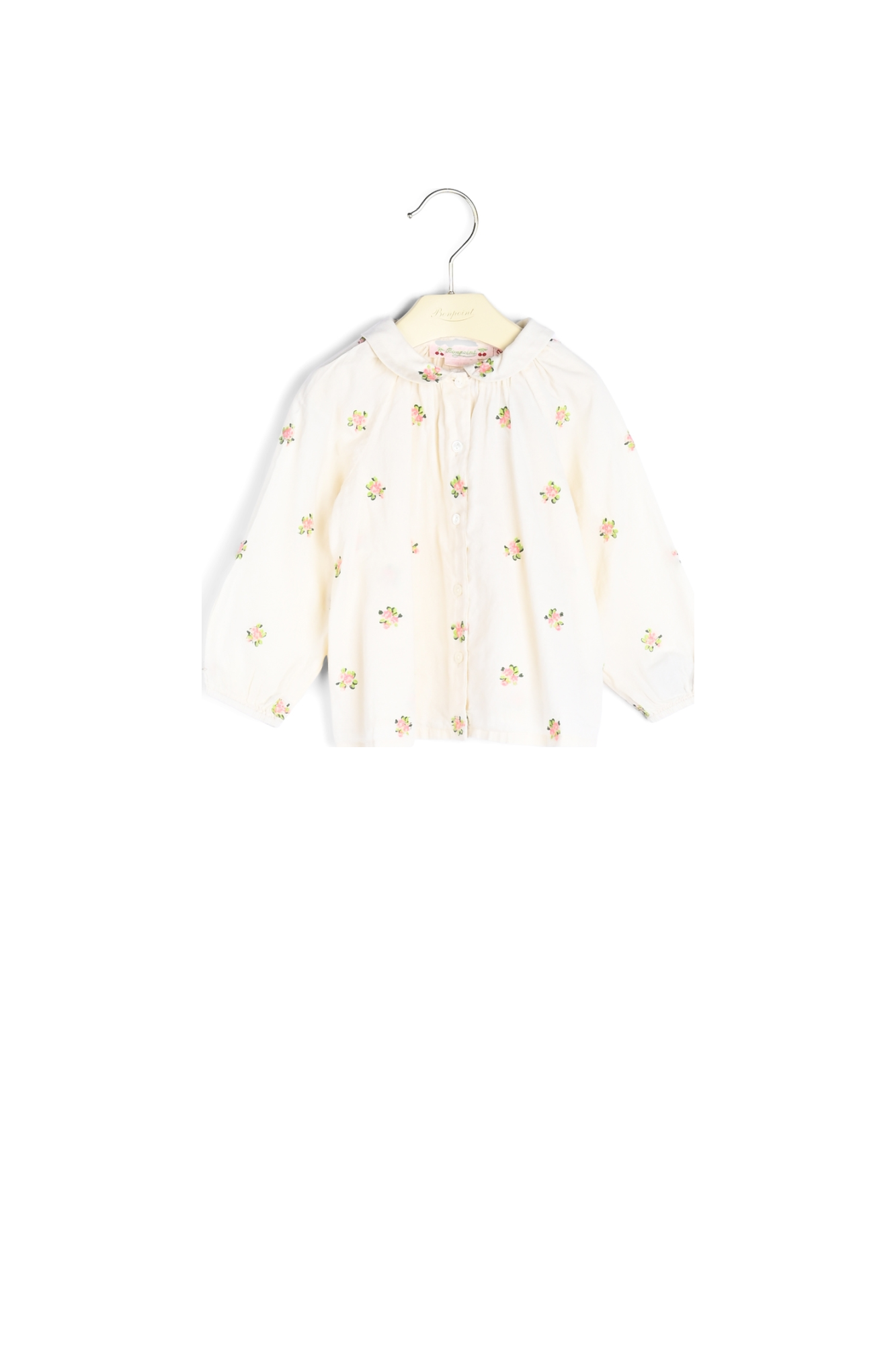 Blouse en voile de coton brodé Bonpoint Vintage seconde main photo 2