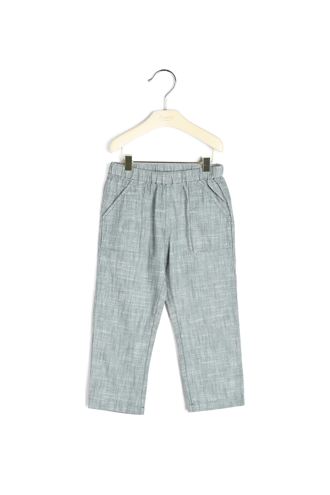 Pantalon en coton chambray Bonpoint Vintage seconde main photo 2