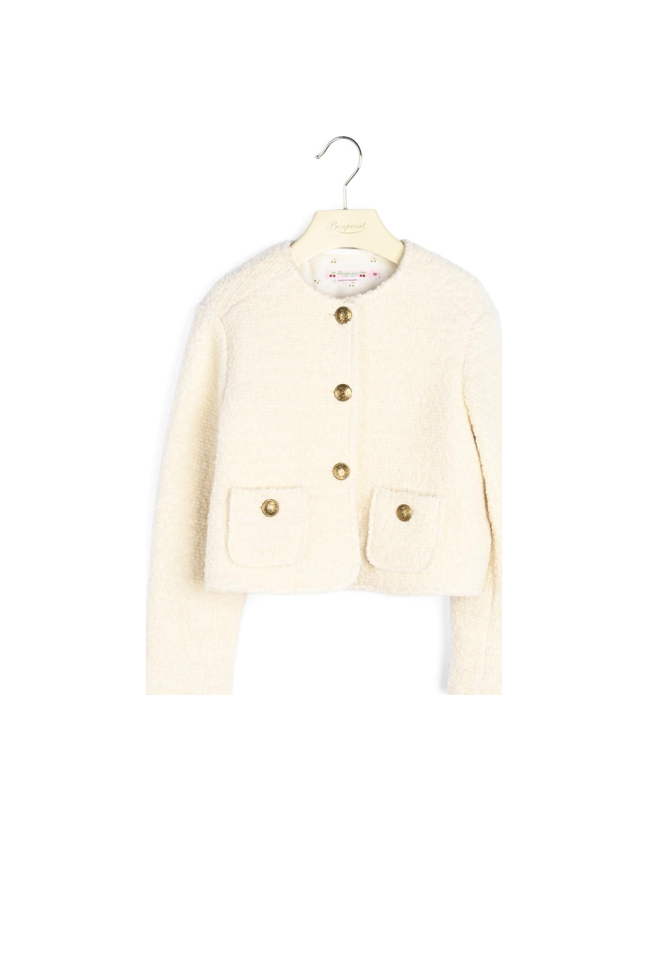 Veste bouclette sans col Bonpoint Vintage seconde main photo 2