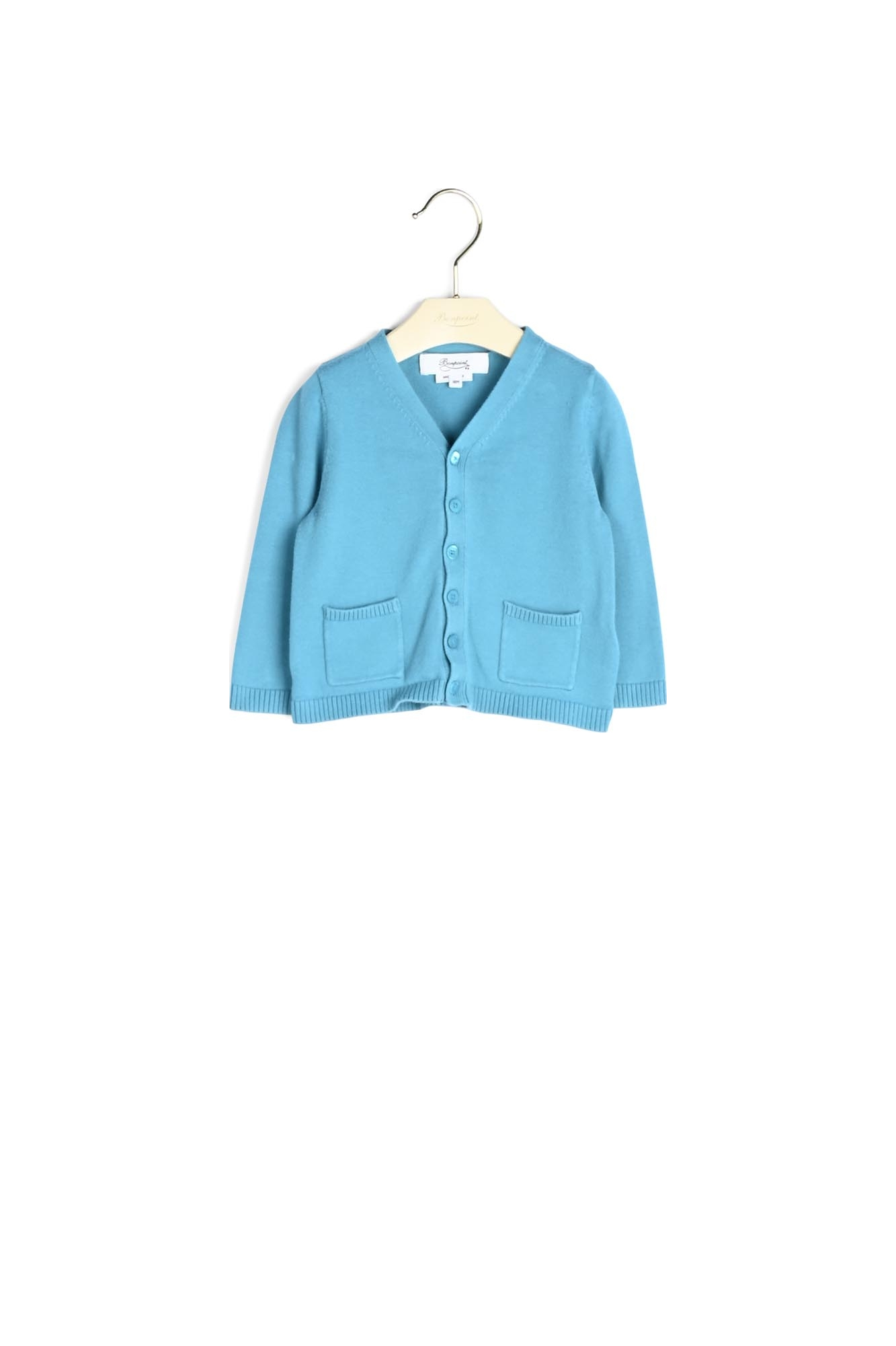 Cardigan col V à poches Bonpoint Vintage seconde main photo 2