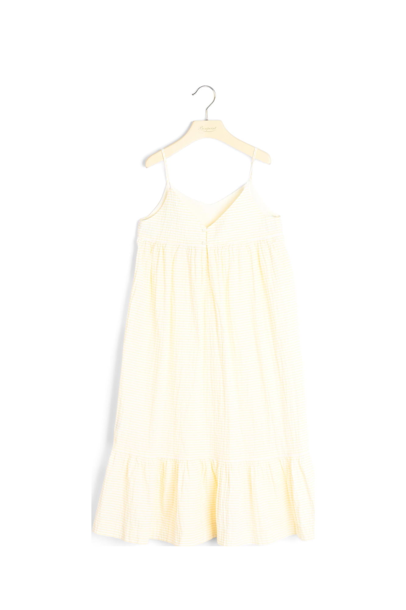 Robe en coton gaufré rayé Bonpoint Vintage seconde main photo 2