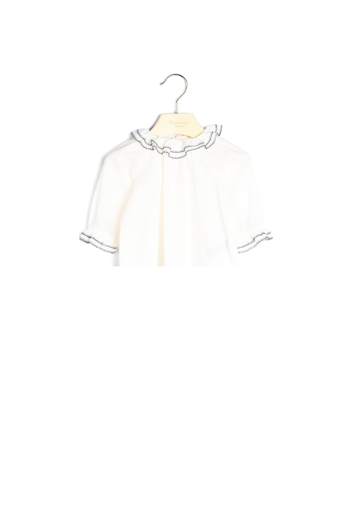 Blouse à volants brodés Bonpoint Vintage seconde main photo 2