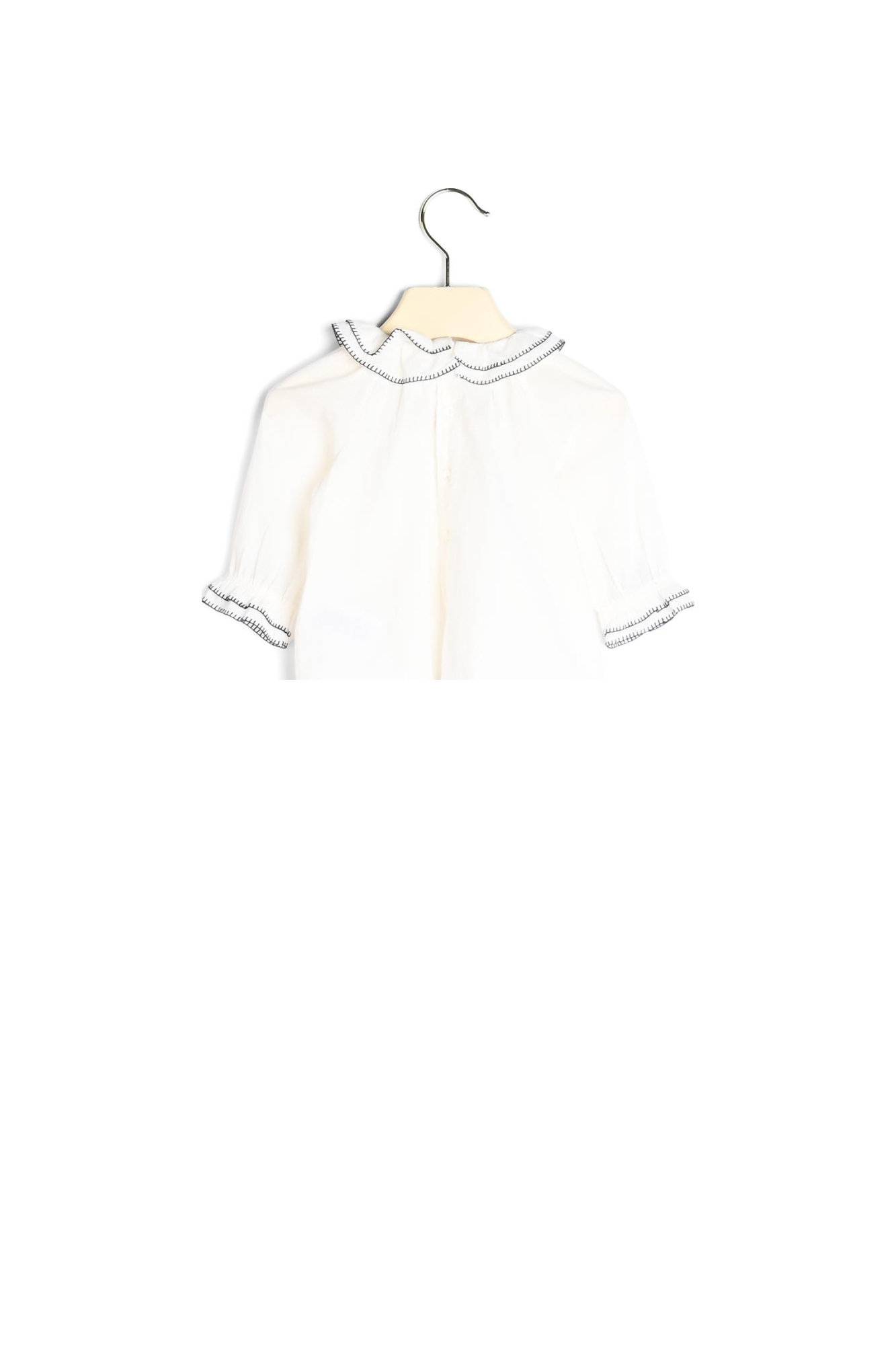 Blouse à volants brodés Bonpoint Vintage seconde main photo 3
