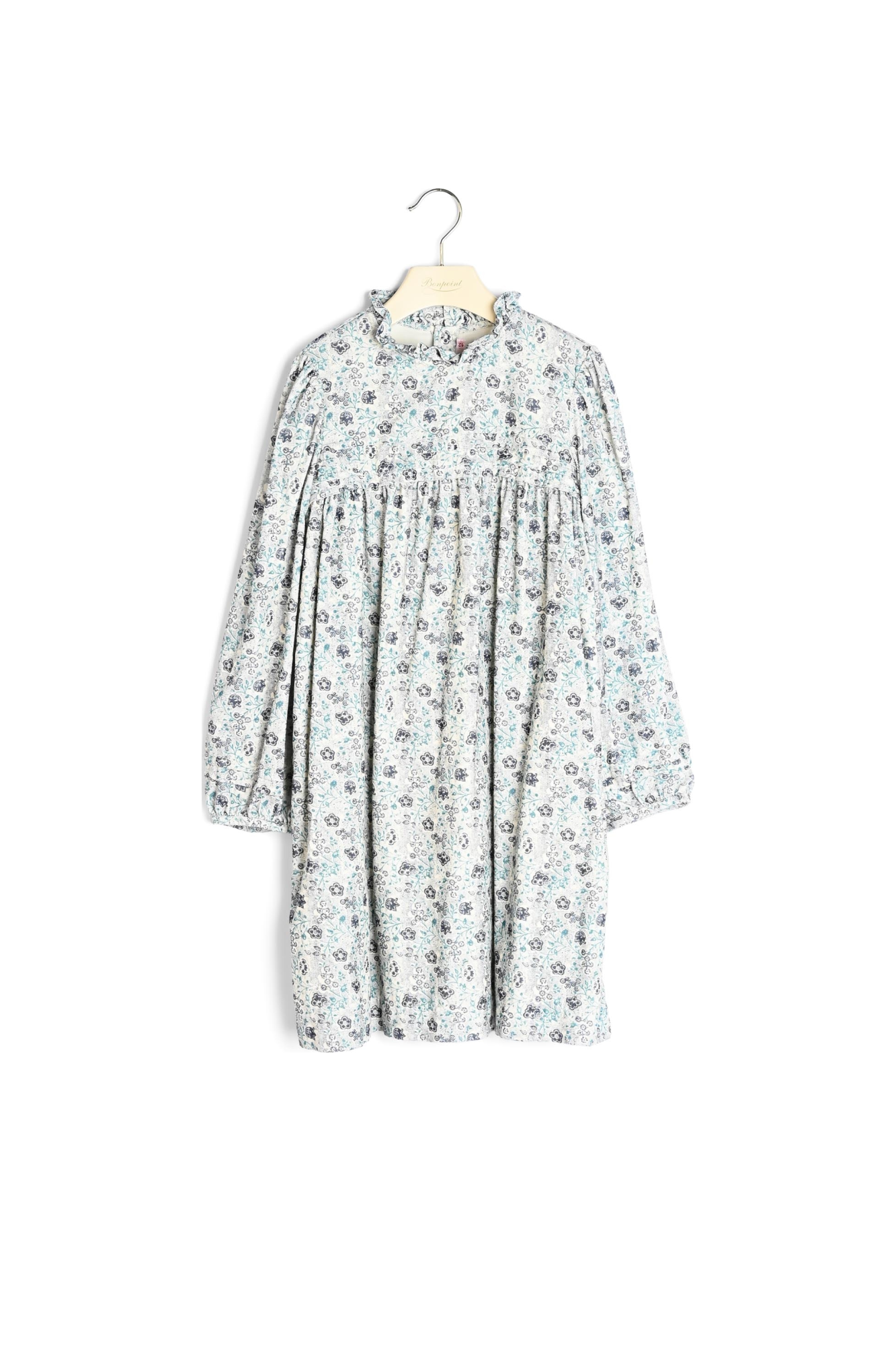 Robe en velours milleraies imprimé Bonpoint Vintage seconde main photo 2