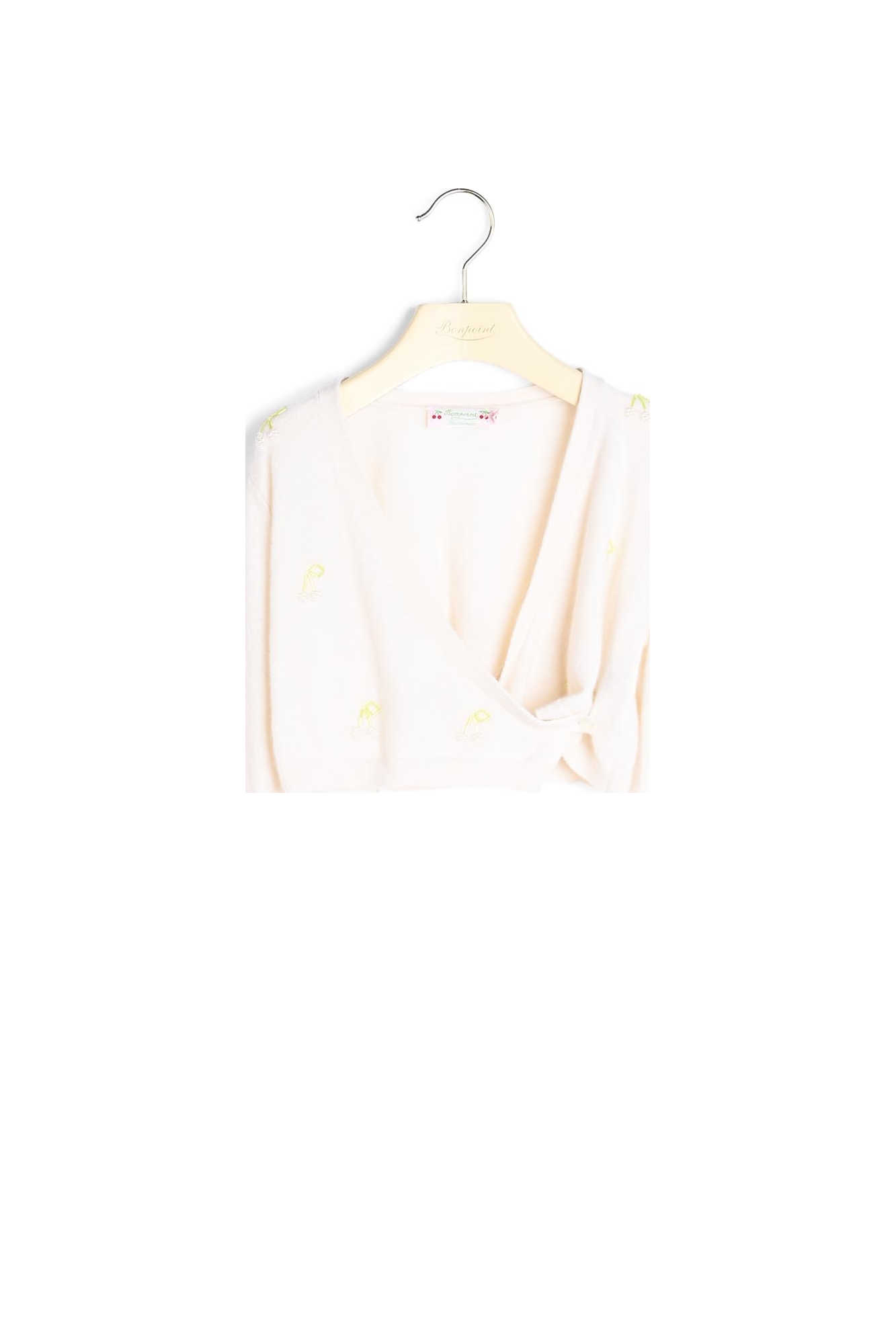Cardigan cache-cur avec perles brodées Bonpoint Vintage seconde main photo 2