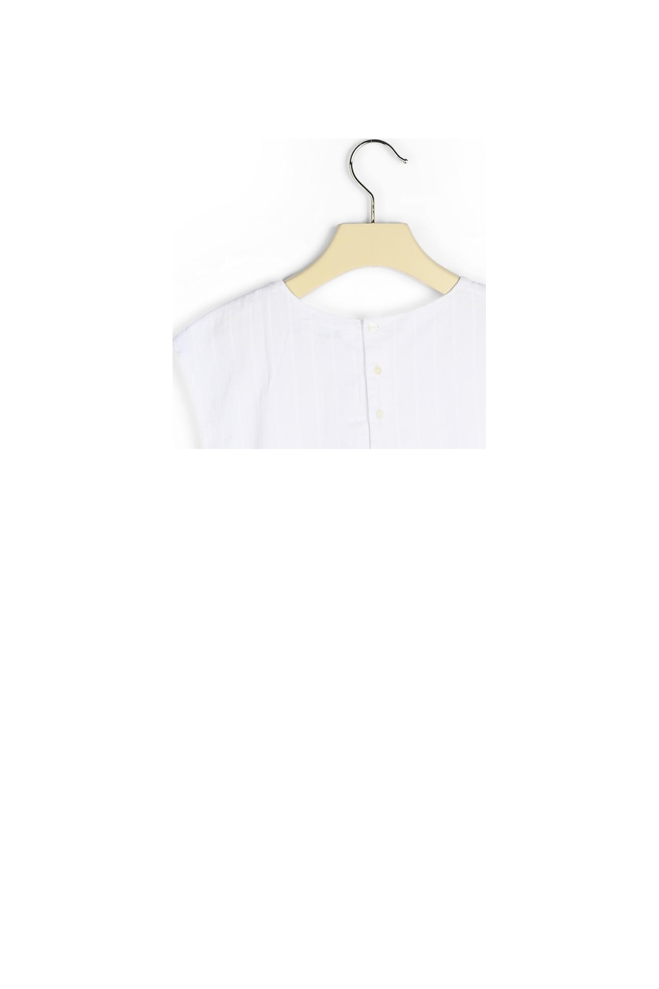 Blouse en coton et dentelle Bonpoint Vintage seconde main photo 3