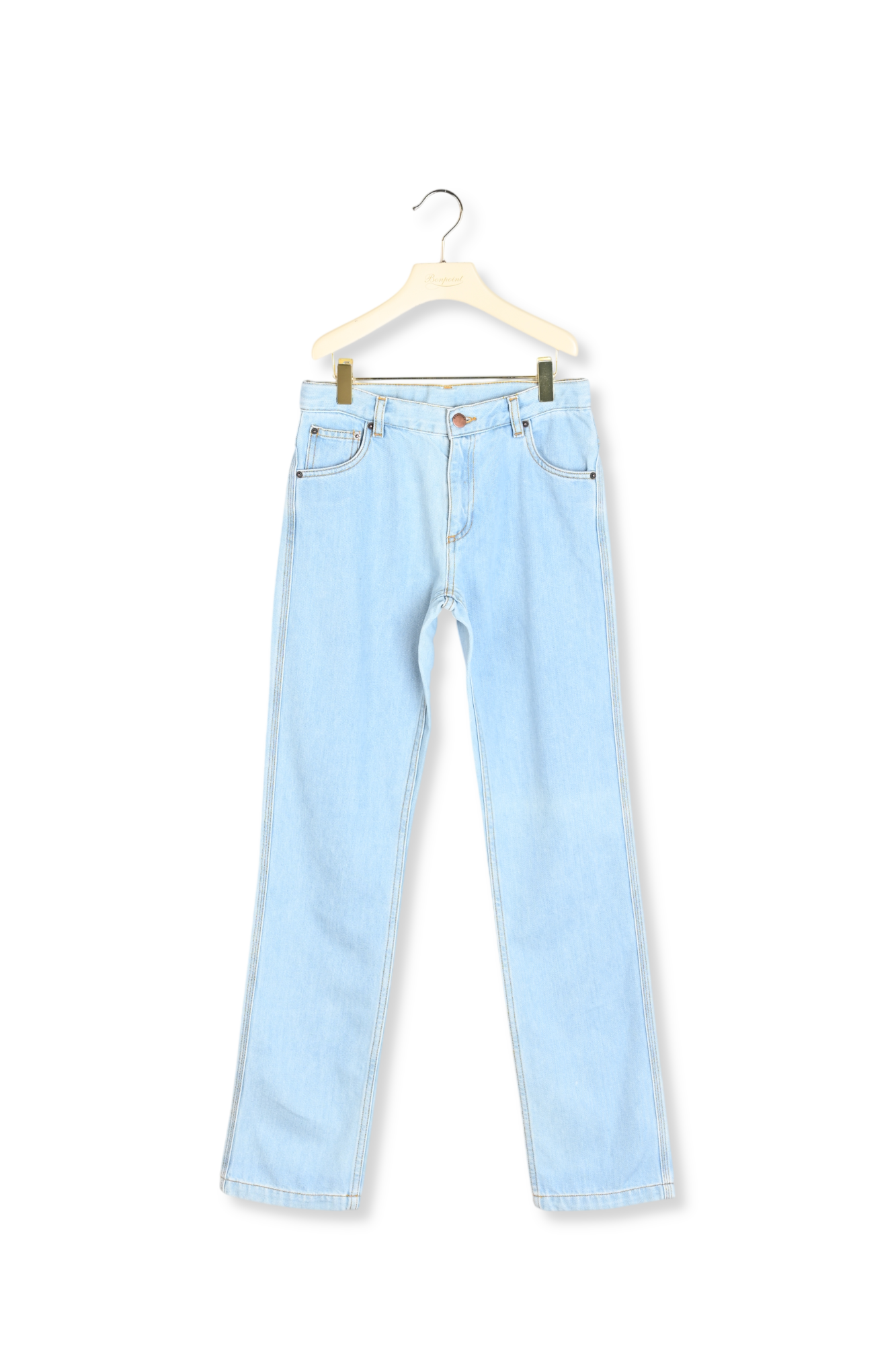 Jean en denim recyclé Bonpoint Vintage seconde main photo 2