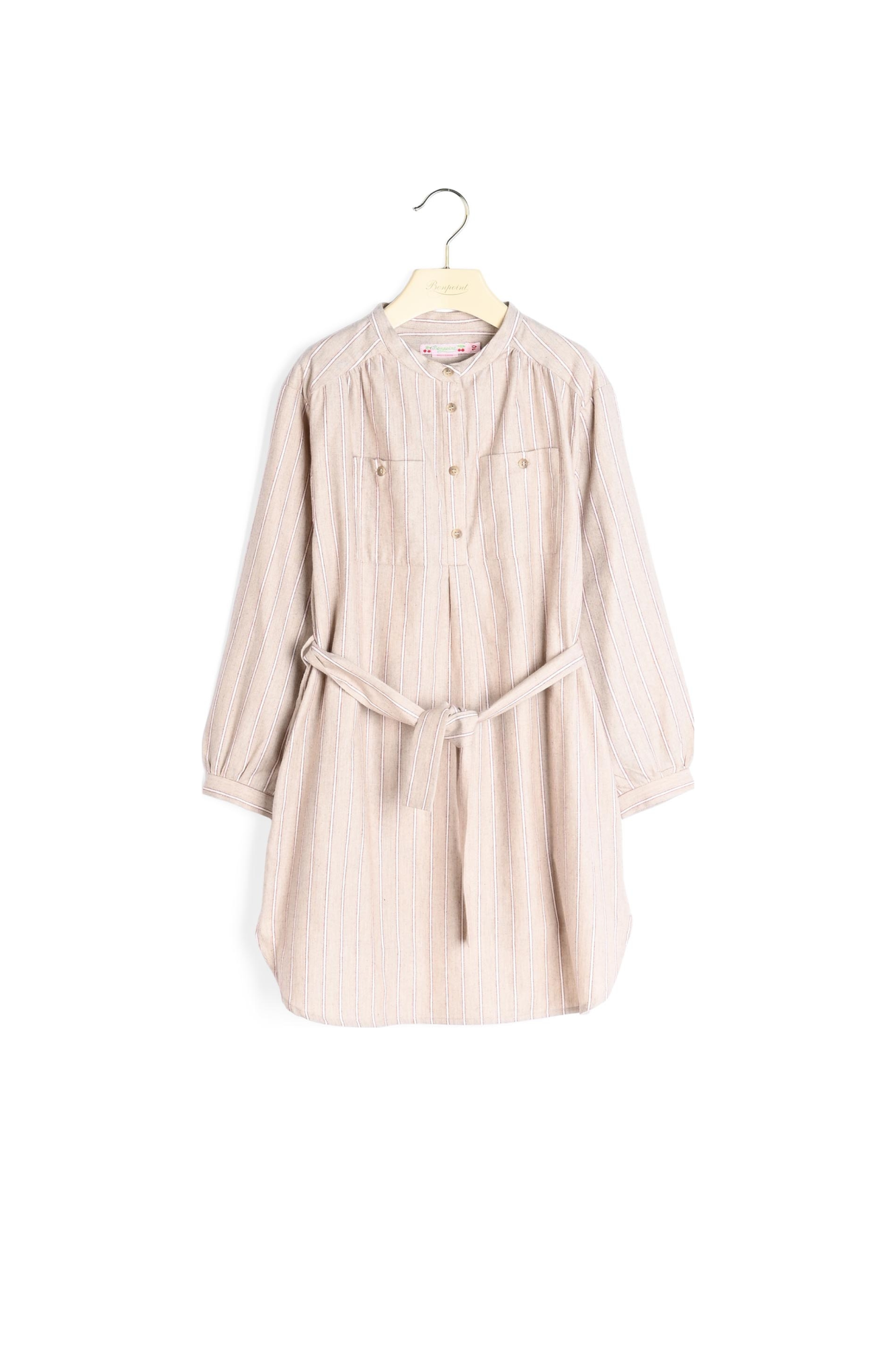 Robe chemise à rayures fines Bonpoint Vintage seconde main photo 2