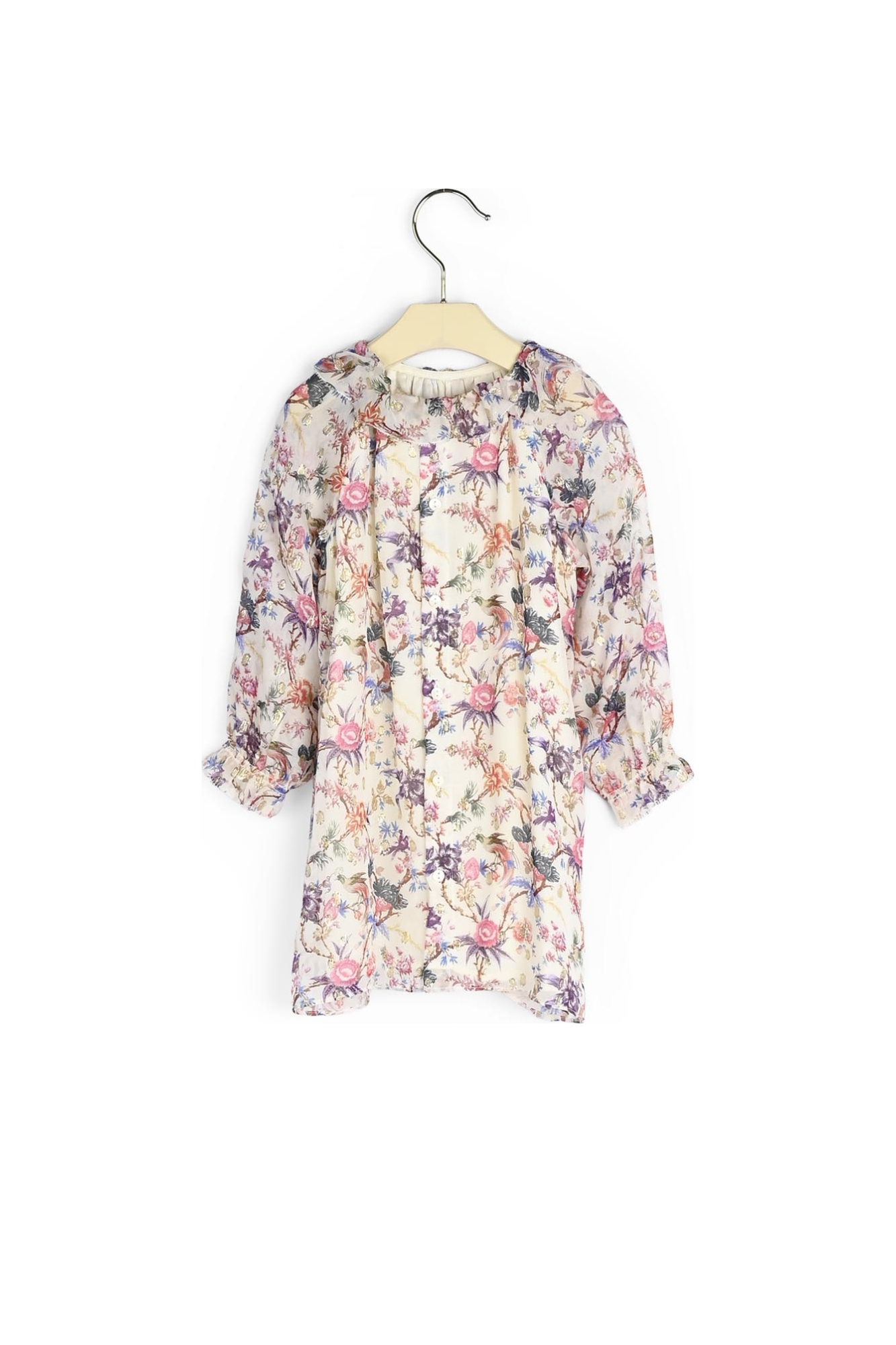 Robe en soie imprimée Bonpoint Vintage seconde main photo 2