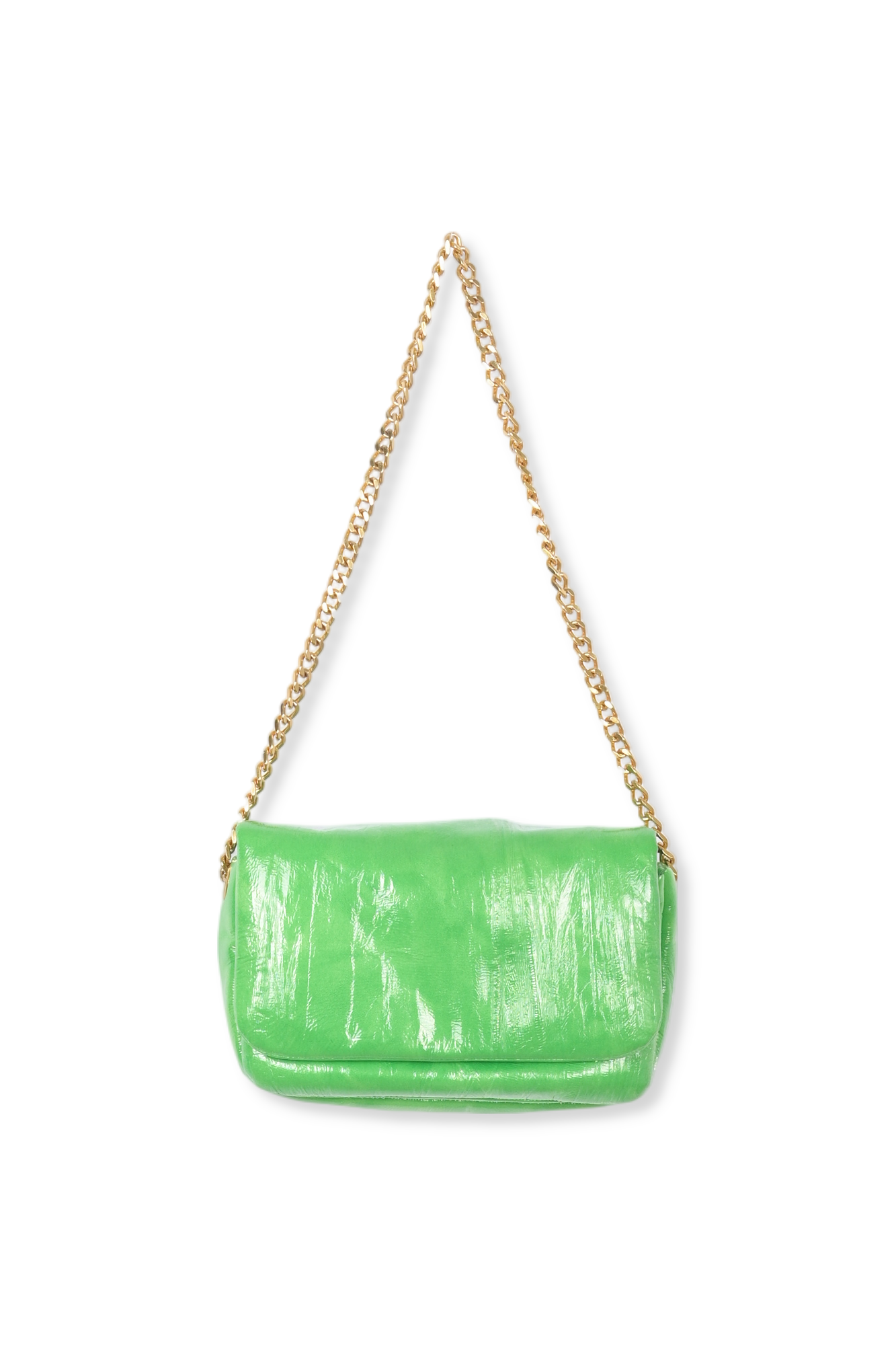 Glossy green shoulder bag RE—SSENTIEL second-hand photo 2