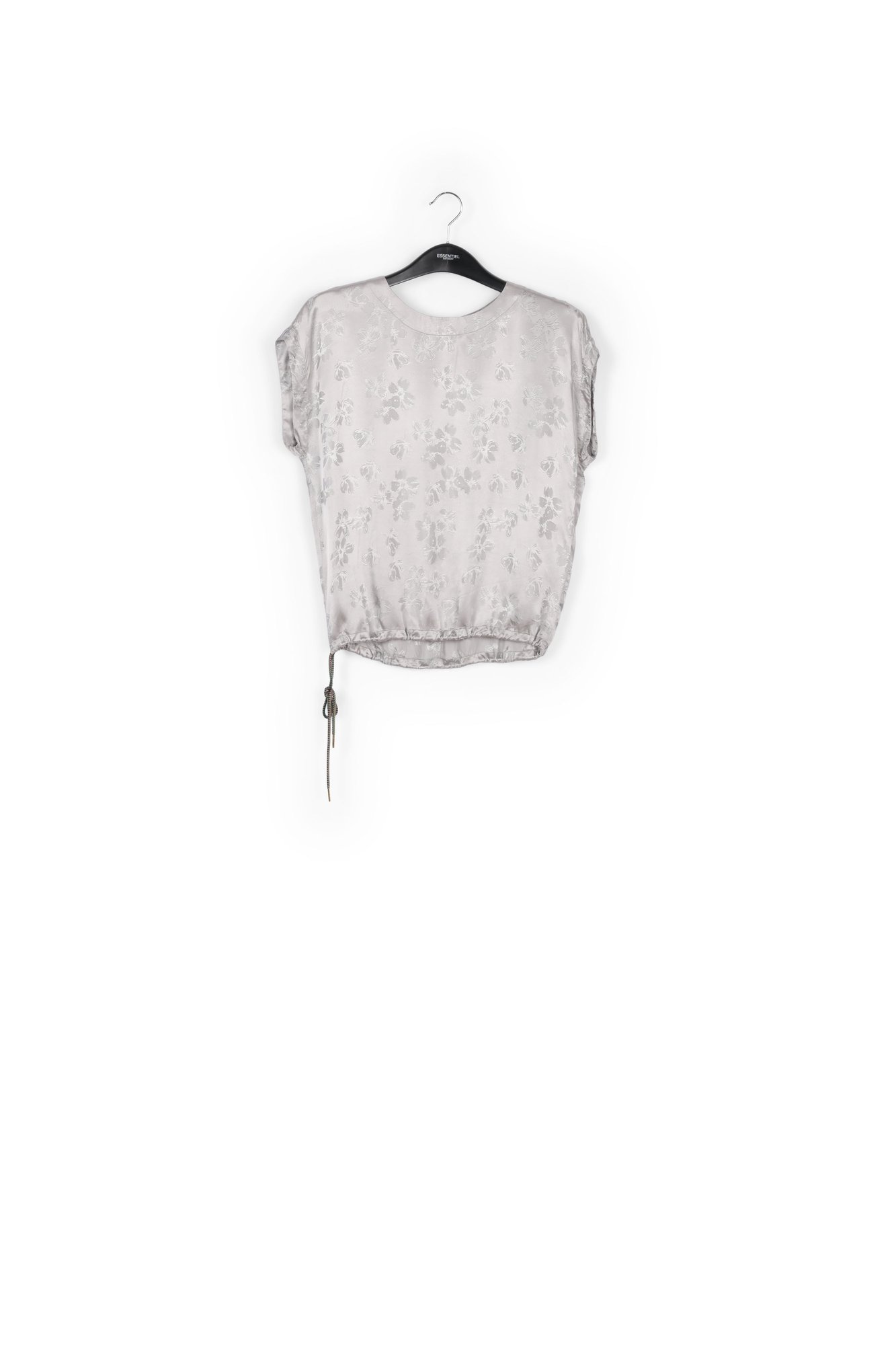 Top gris en jacquard fleuri RE—SSENTIEL seconde main photo 1