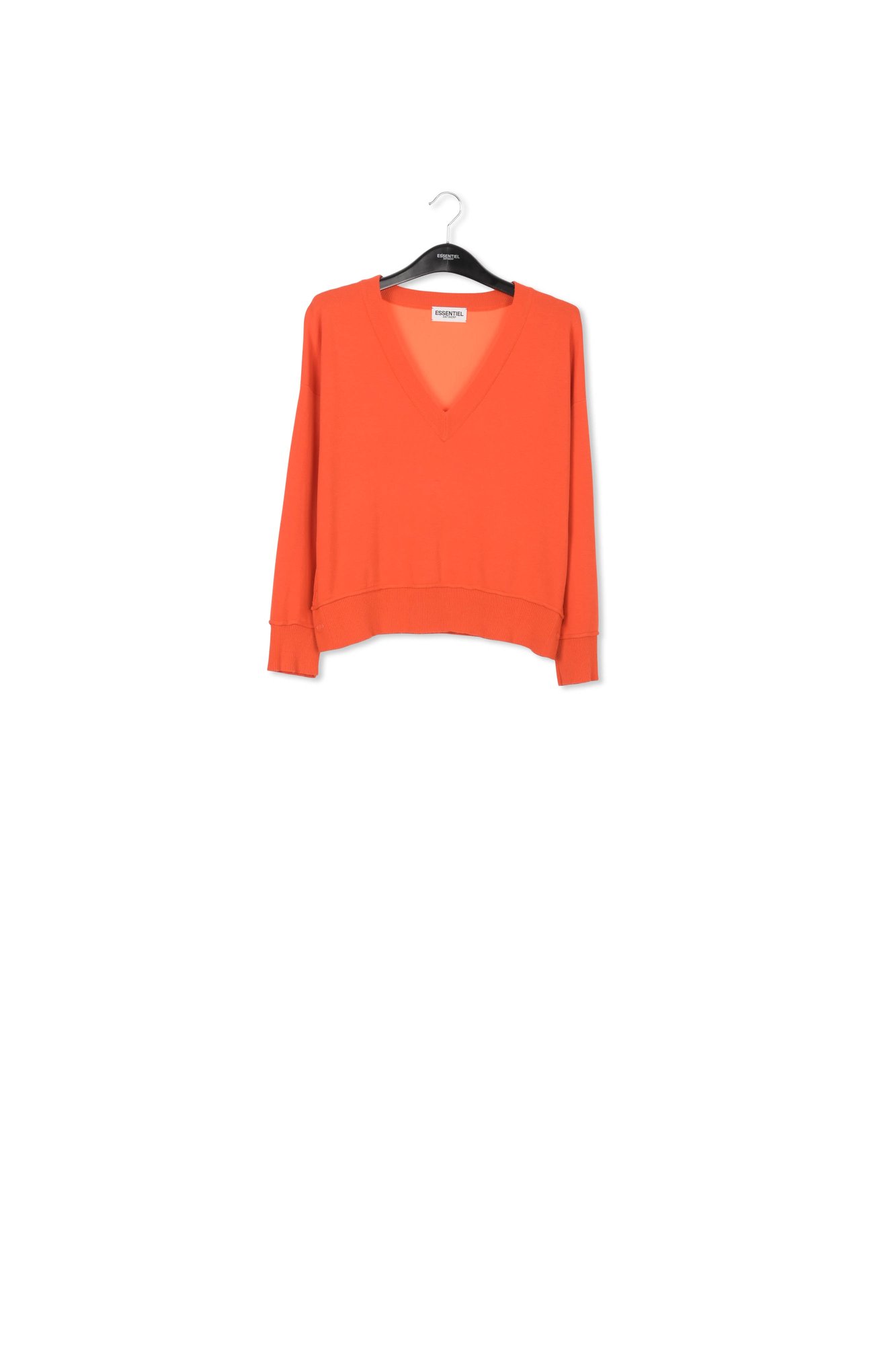 Oranje vierkante trui met V-hals RE—SSENTIEL tweedehands photo 1