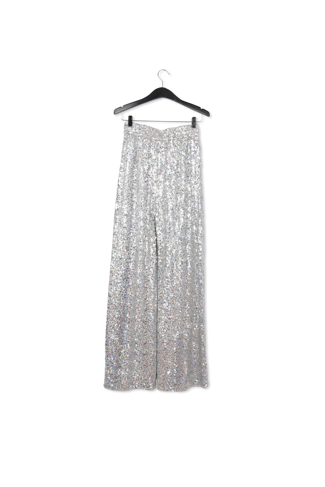 Pantalon large à  paillettes argentées RE—SSENTIEL seconde main photo 2