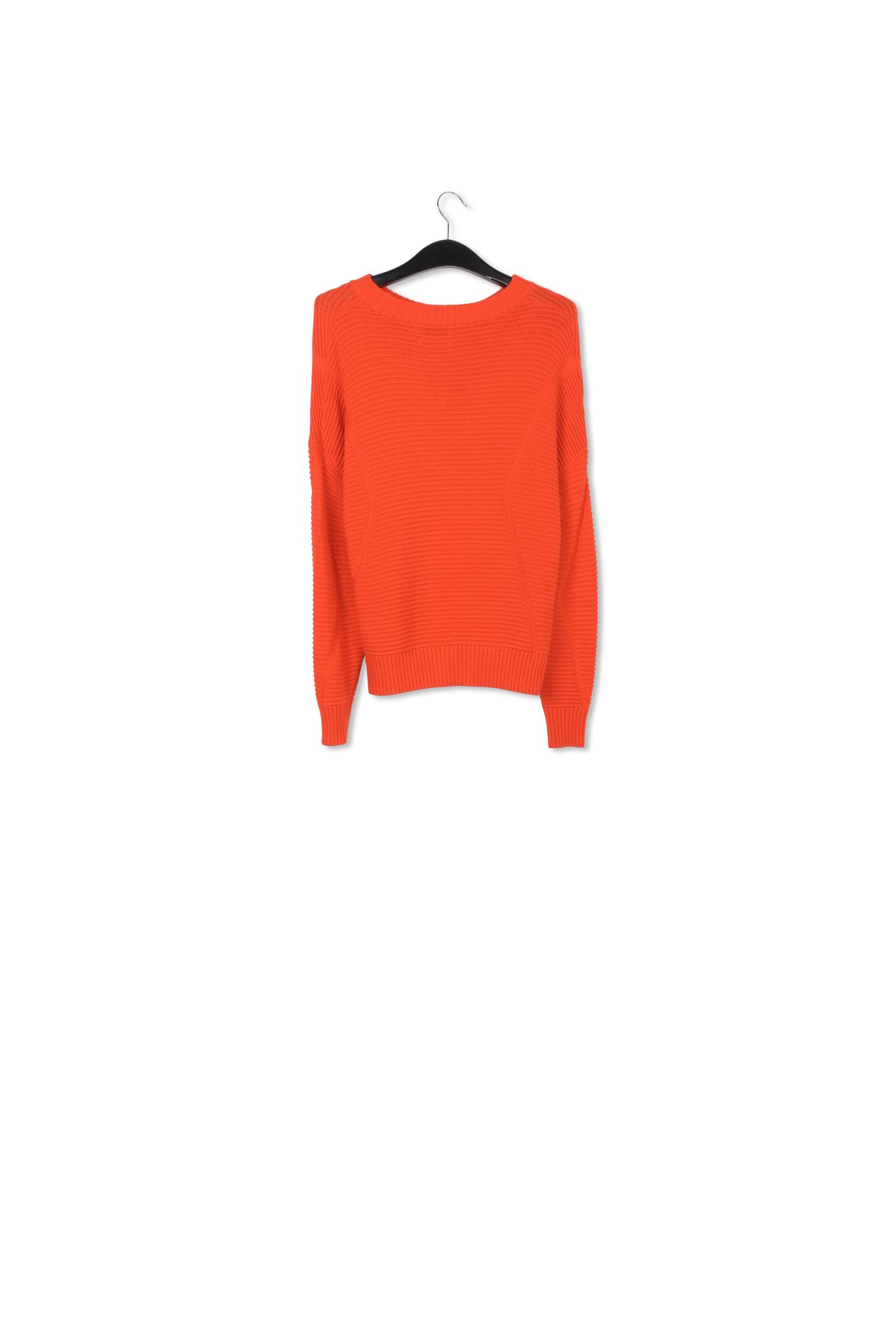 Pull en tricot côtelé orange RE—SSENTIEL seconde main photo 2