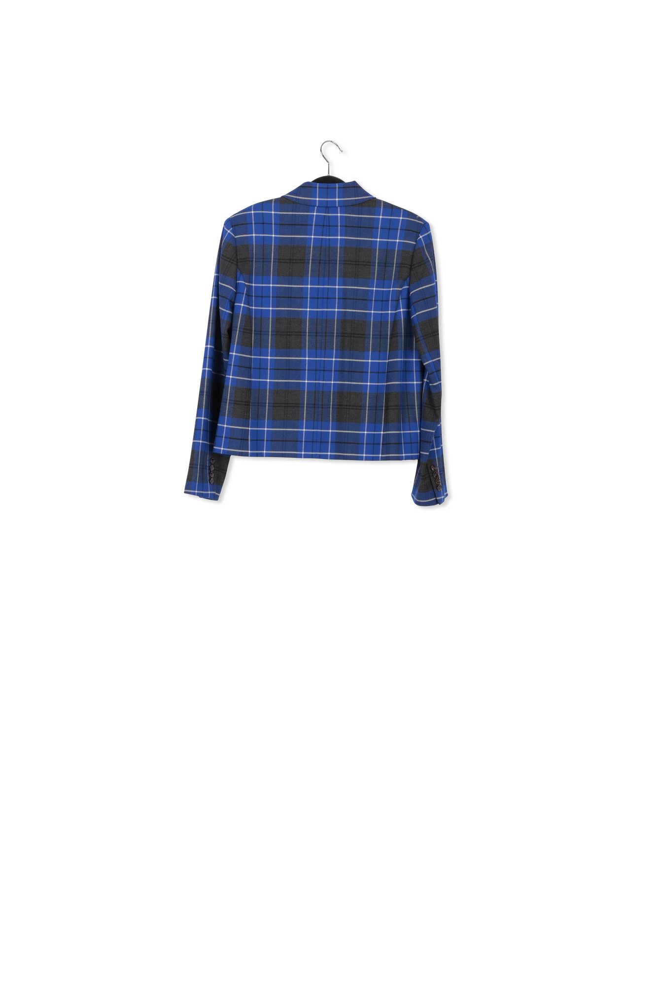 Blauw kort vest met ruitjes RE—SSENTIEL tweedehands photo 2
